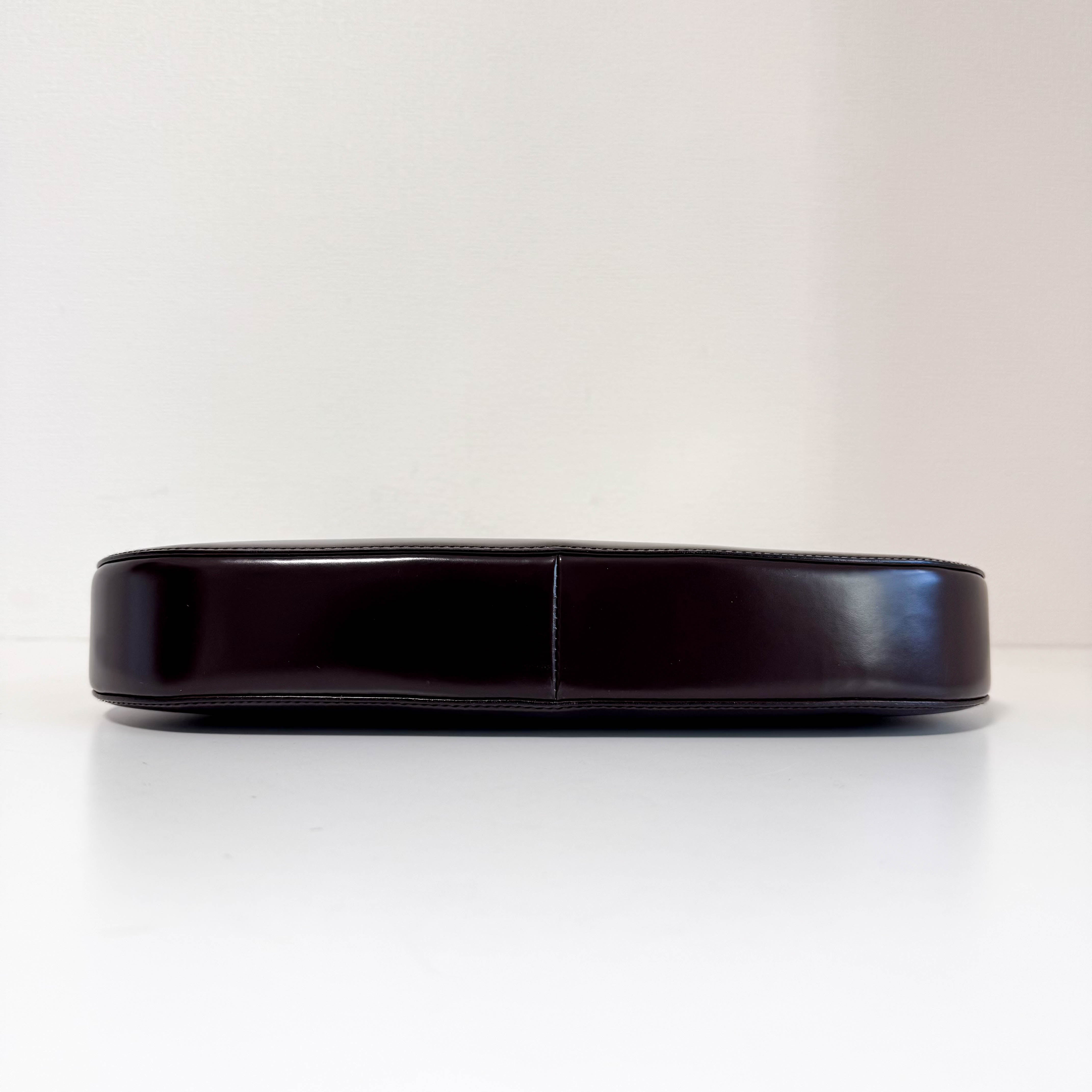 Brown Patent Leather Shoulder Bag