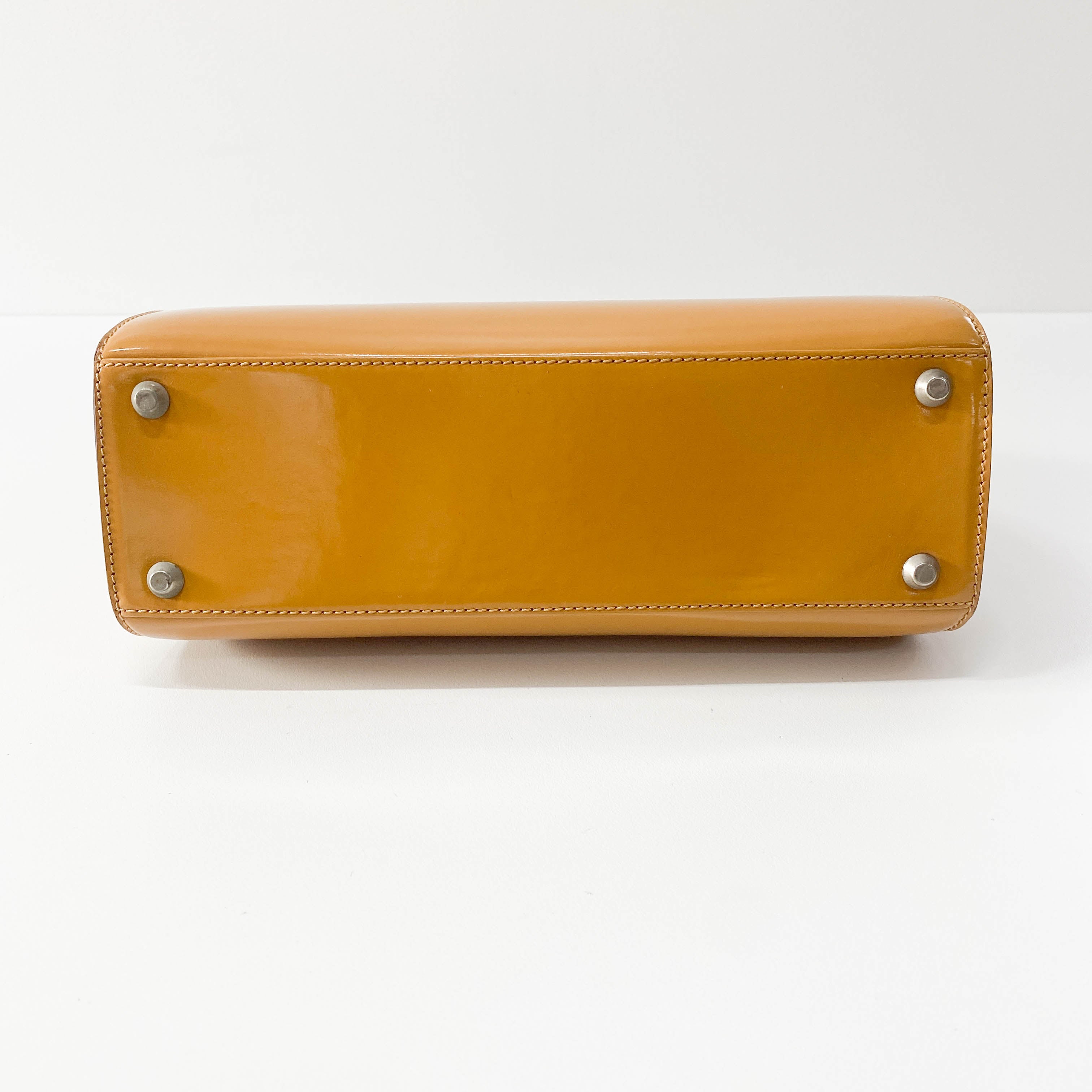 Brown Patent Leather Bag