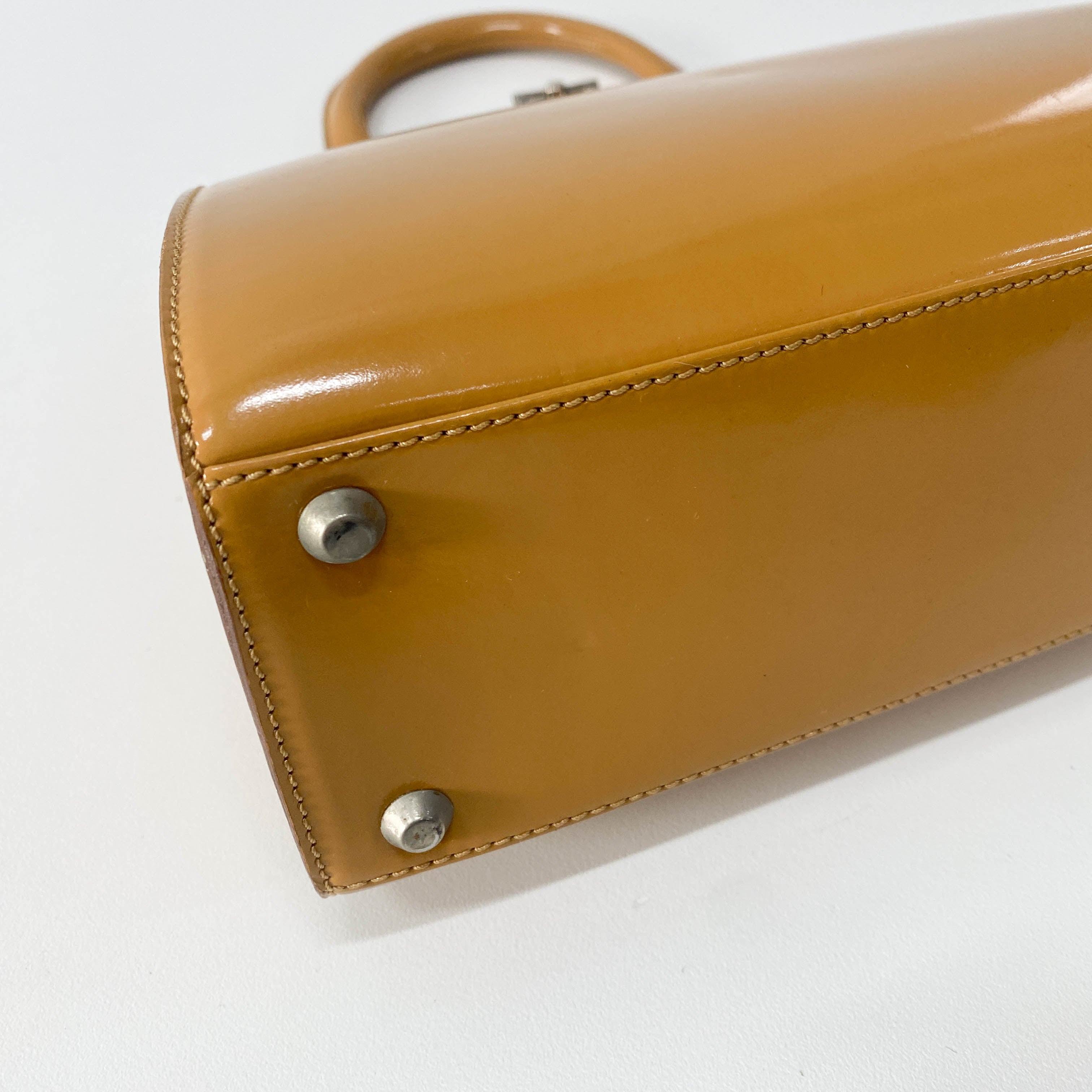 Brown Patent Leather Bag
