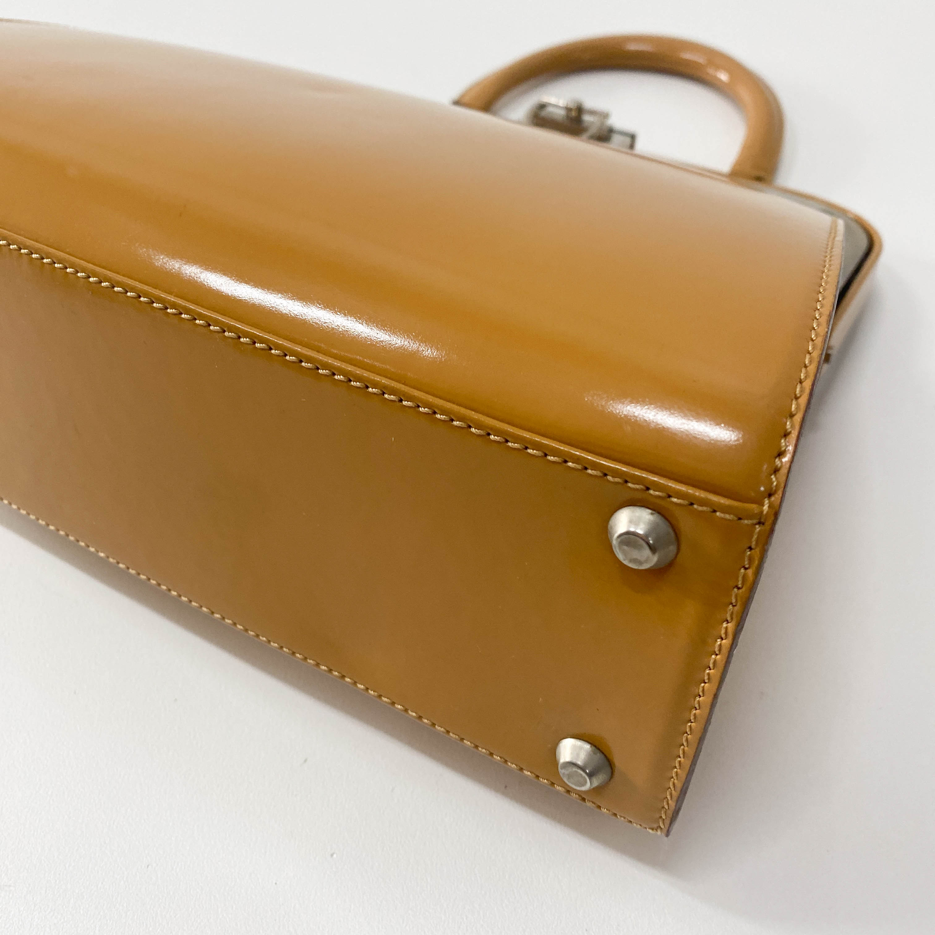 Brown Patent Leather Bag