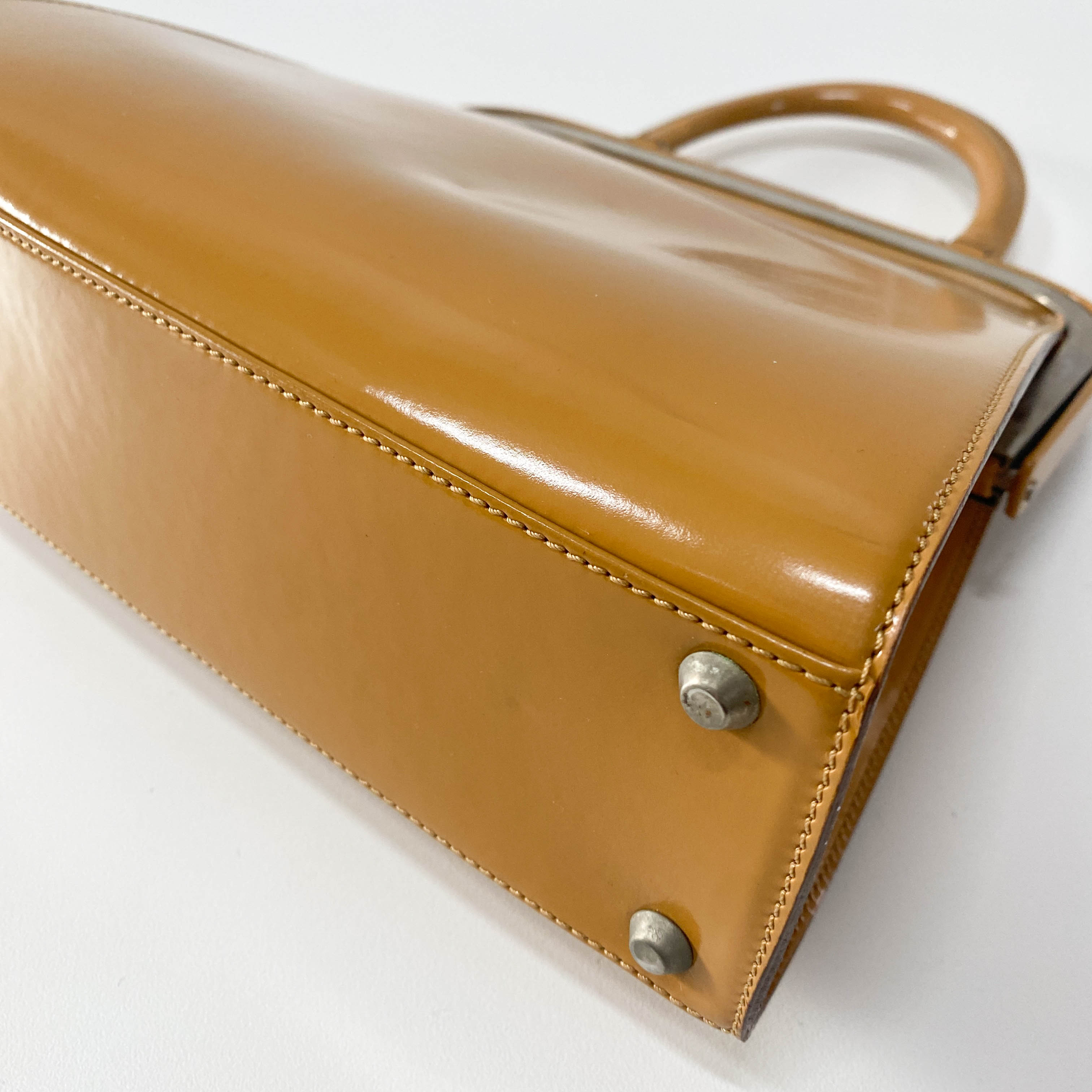 Brown Patent Leather Bag