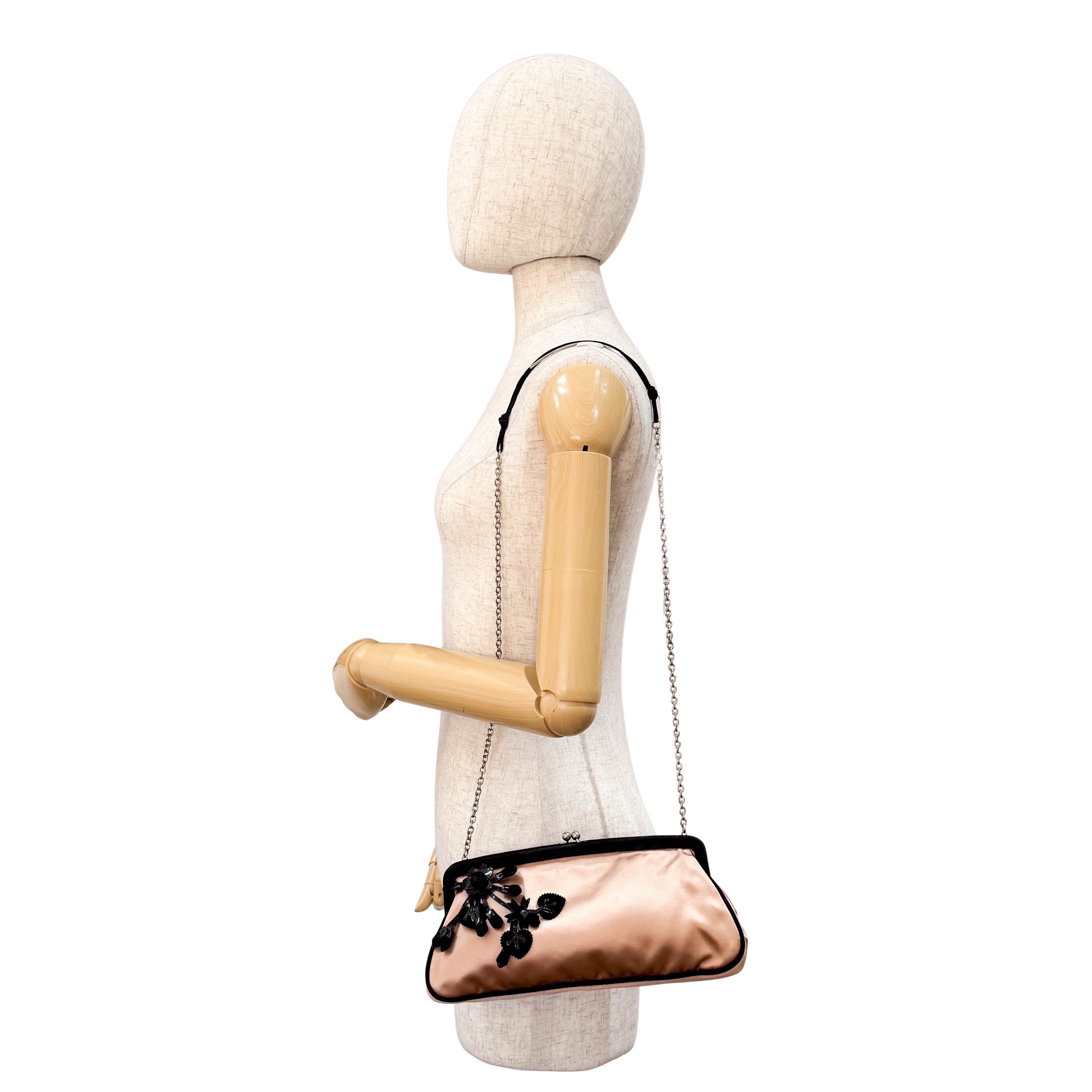 Rose Satin Chain Shoulder