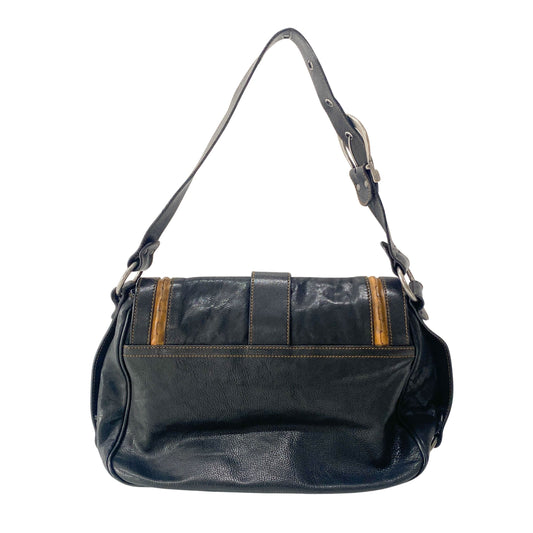 Gaucho Black Leather Shoulder Bag