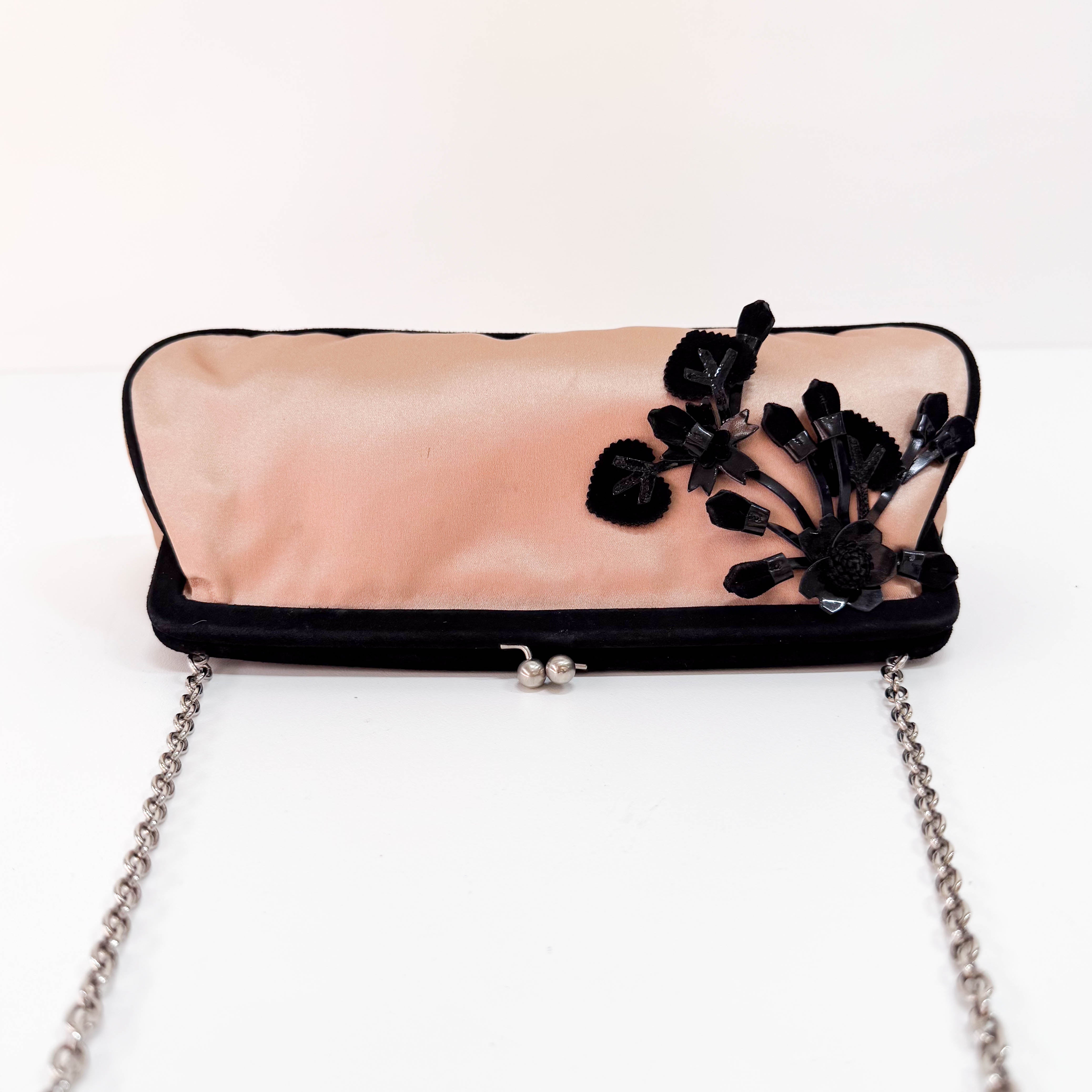 Rose Satin Chain Shoulder