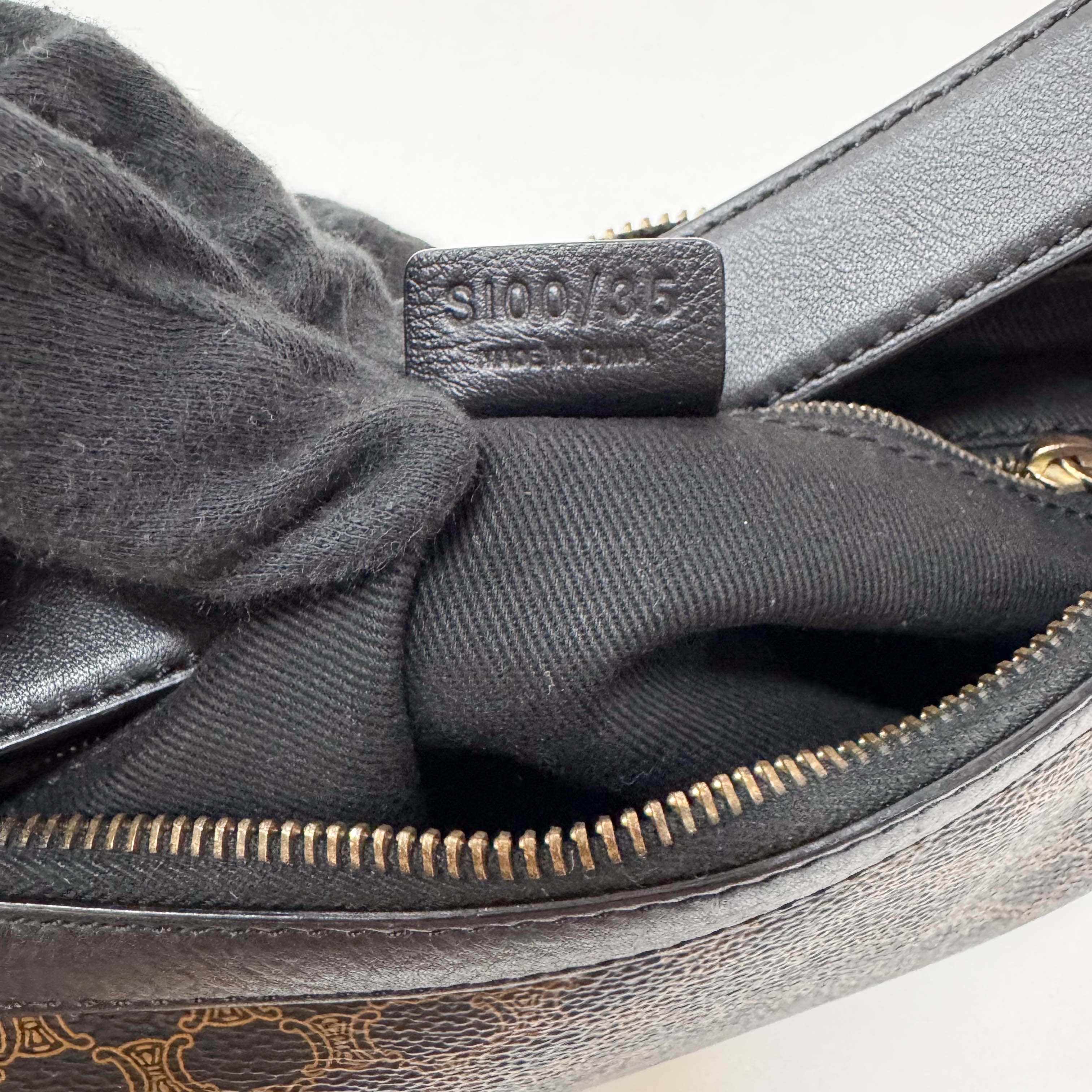 Macadam Black Coated Canvas Shoulder Bag