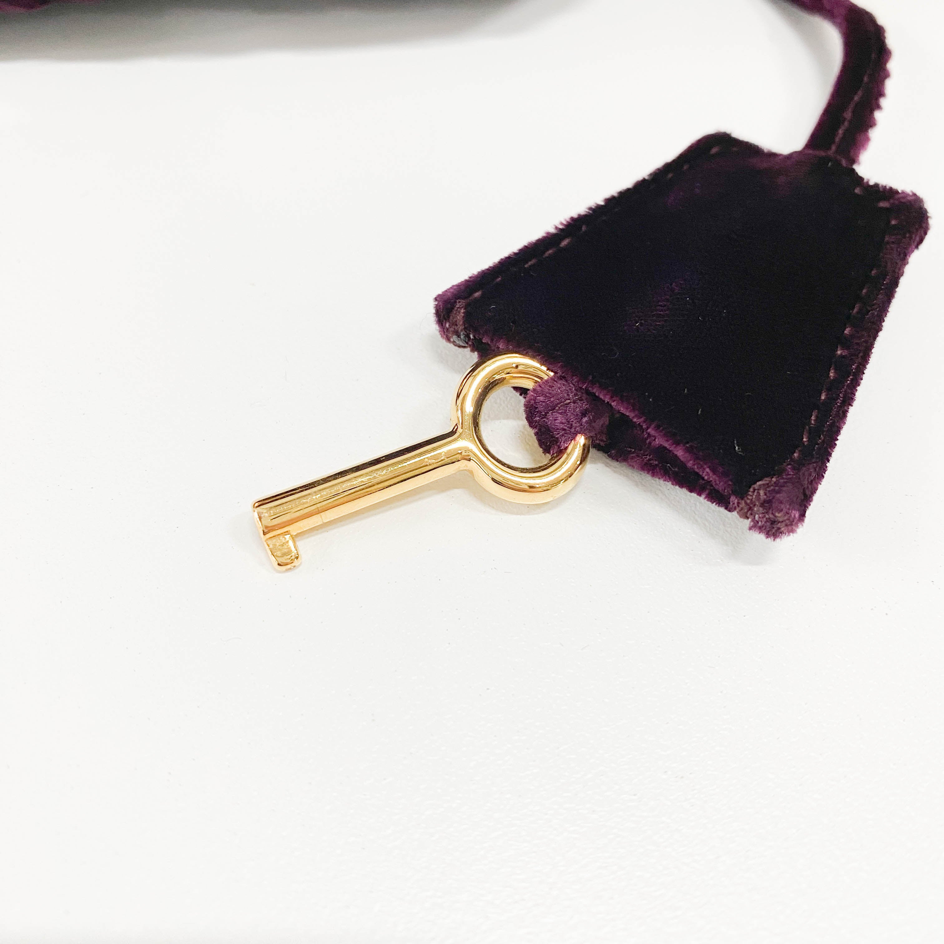 Sera Purple Velvet Shoulder Bag