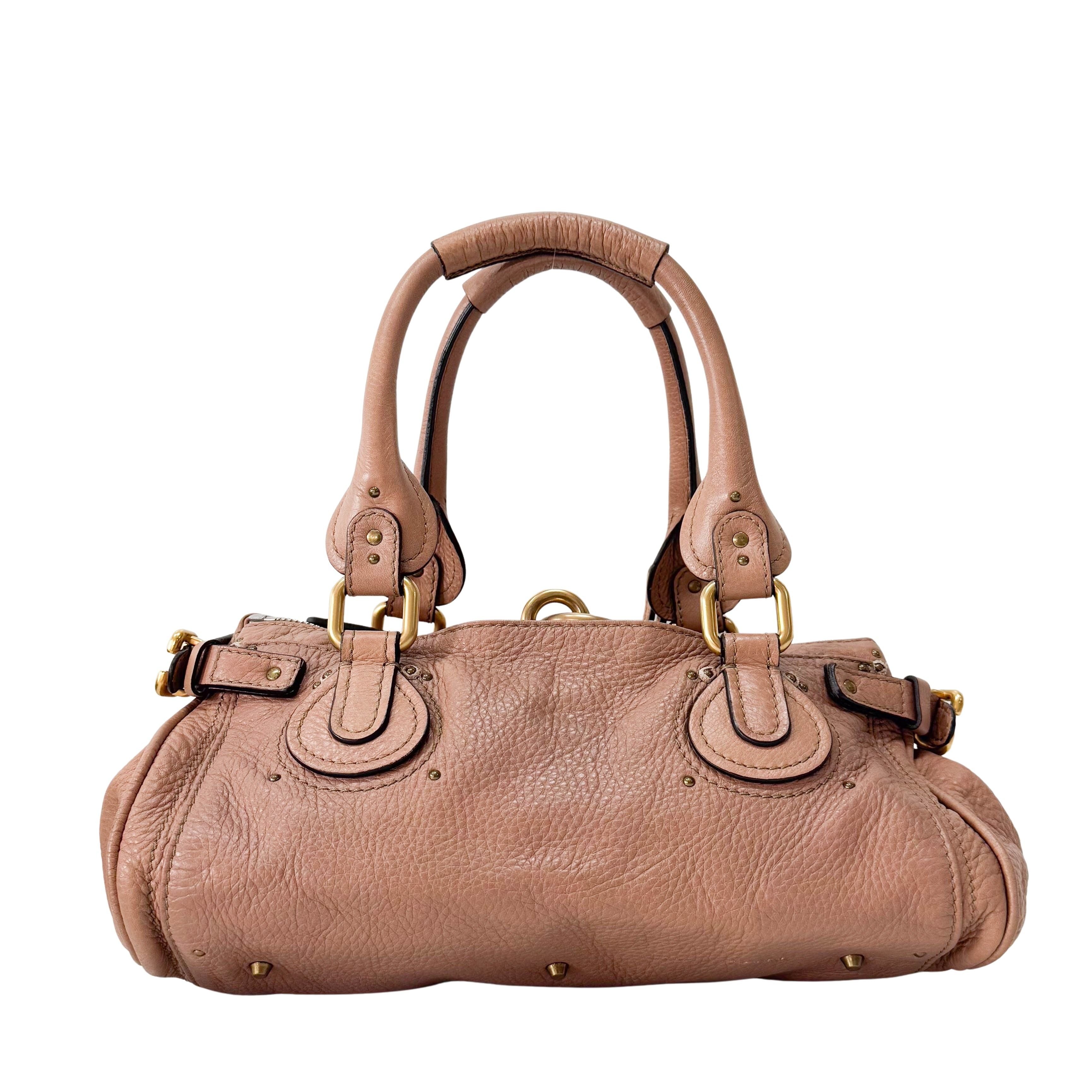 Paddington Beige Leather Hand Bag