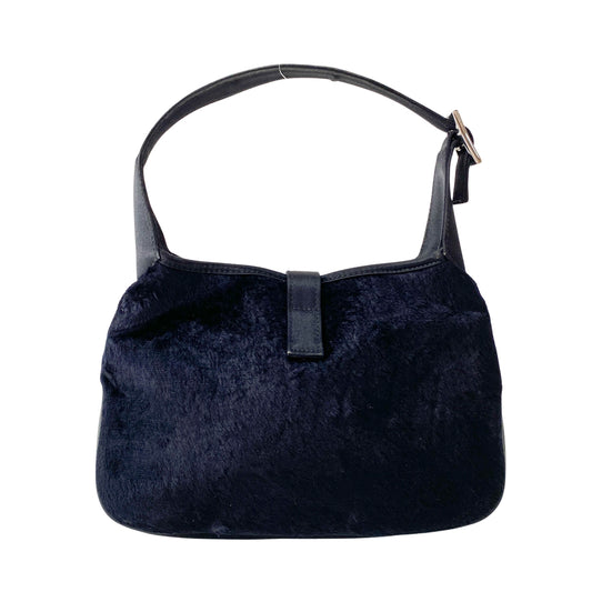 Mini Jackie Black Pony Hair Shoulder Bag