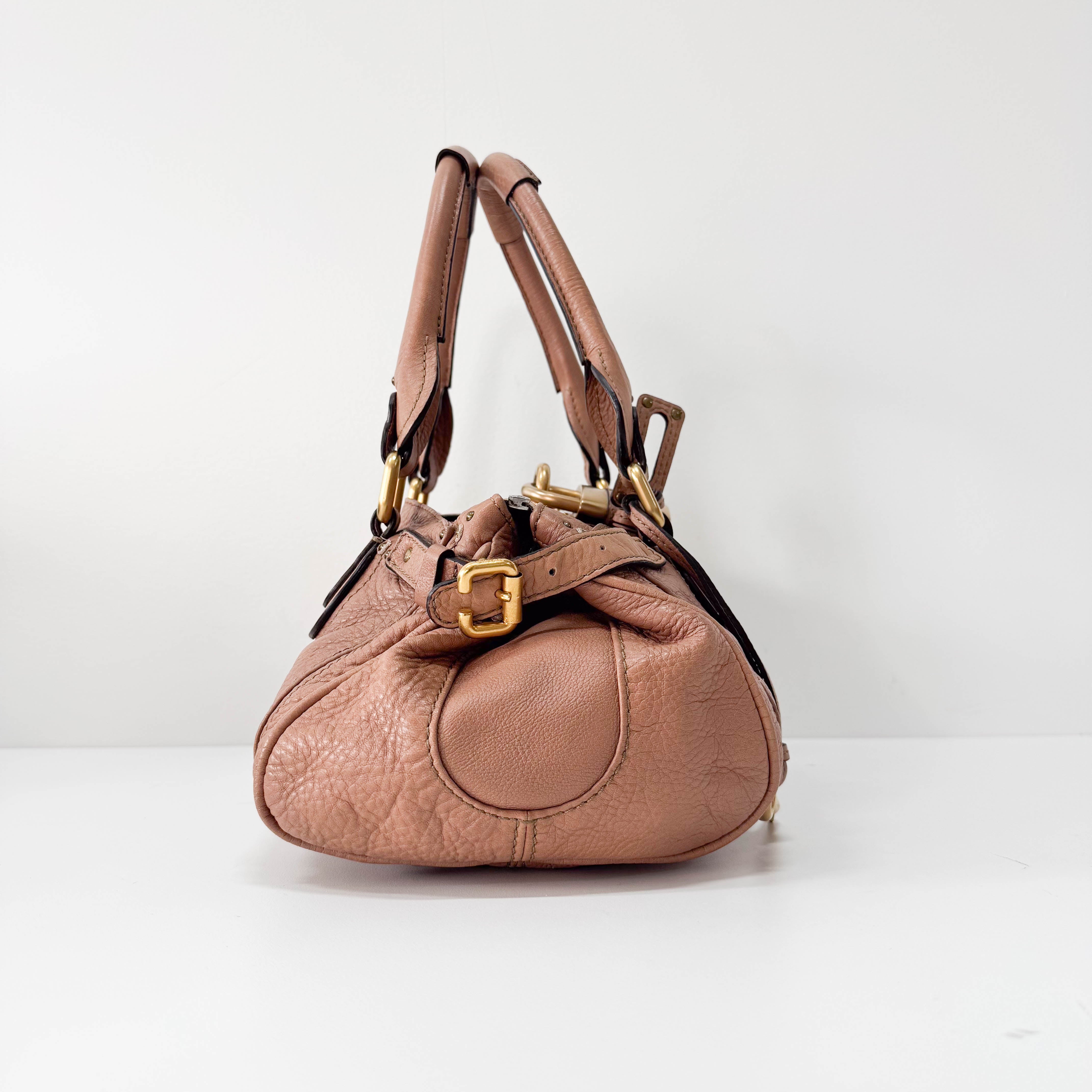 Paddington Beige Leather Hand Bag