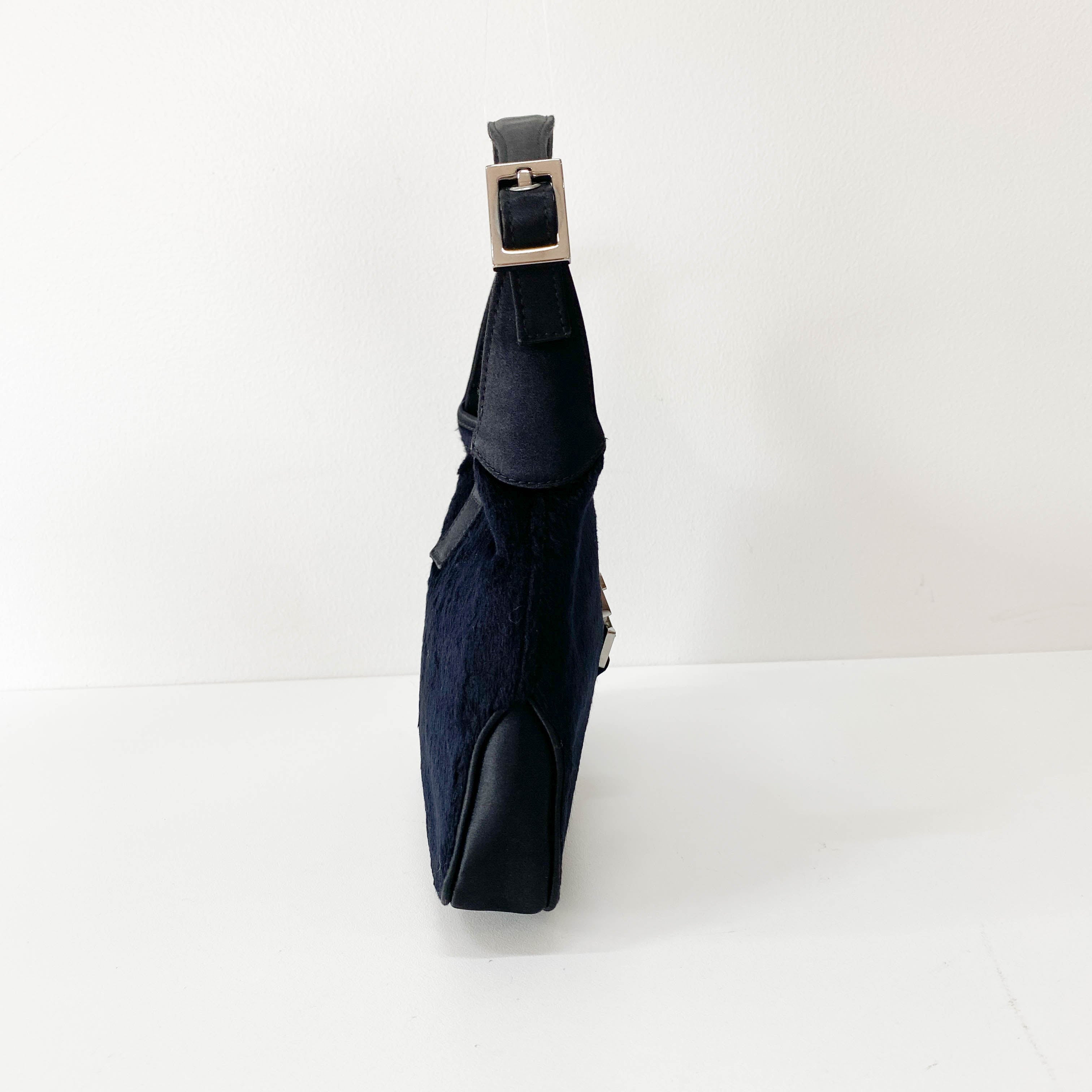 Mini Jackie Black Pony Hair Shoulder Bag