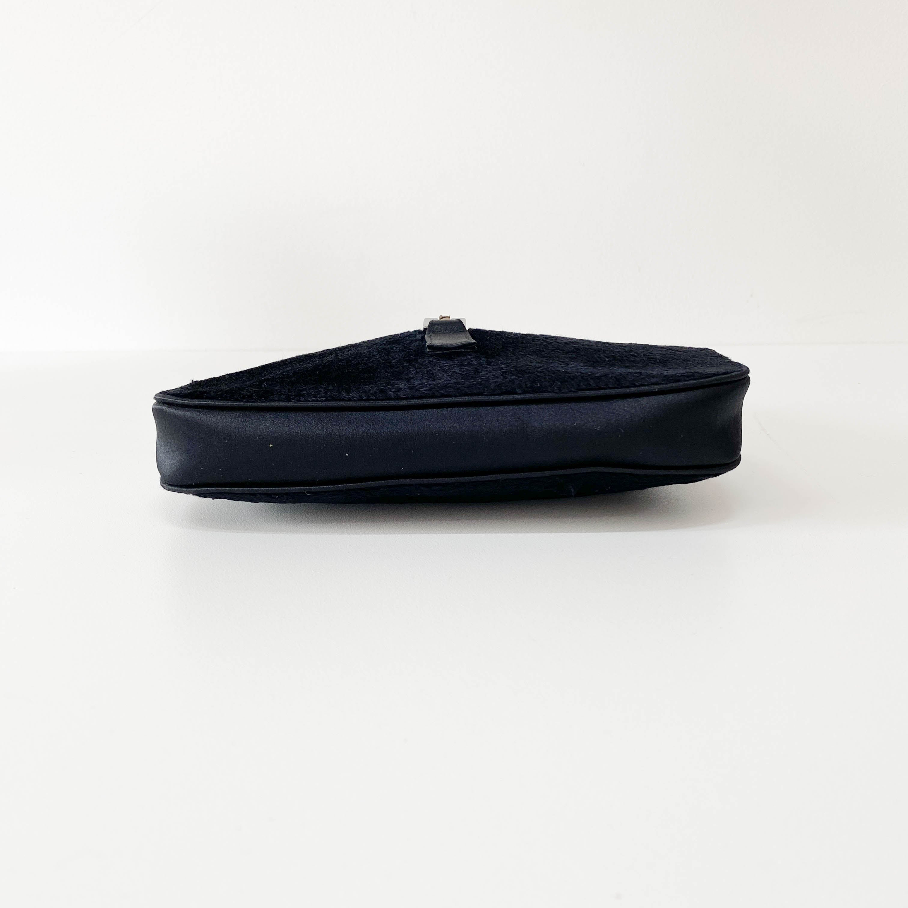 Mini Jackie Black Pony Hair Shoulder Bag