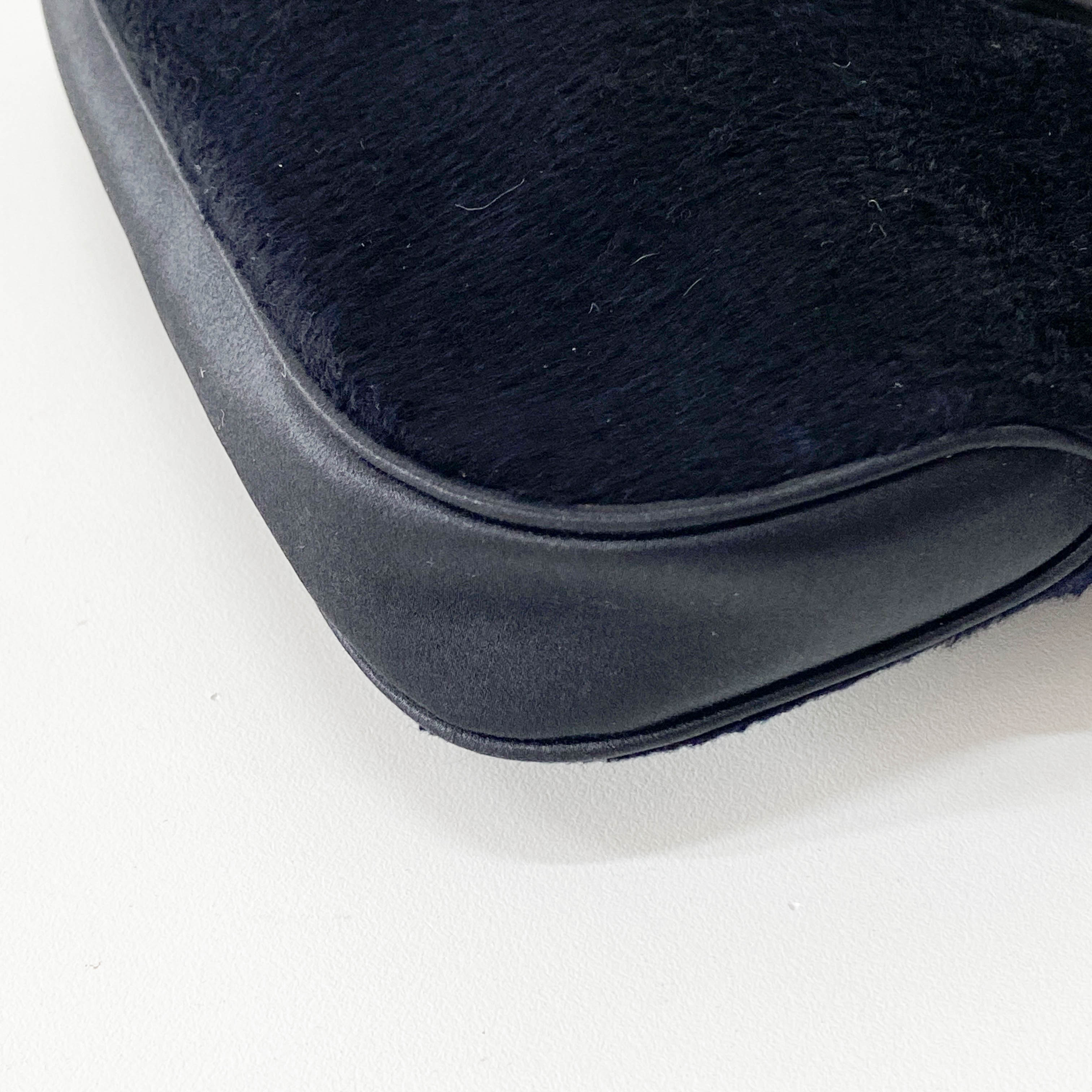 Mini Jackie Black Pony Hair Shoulder Bag