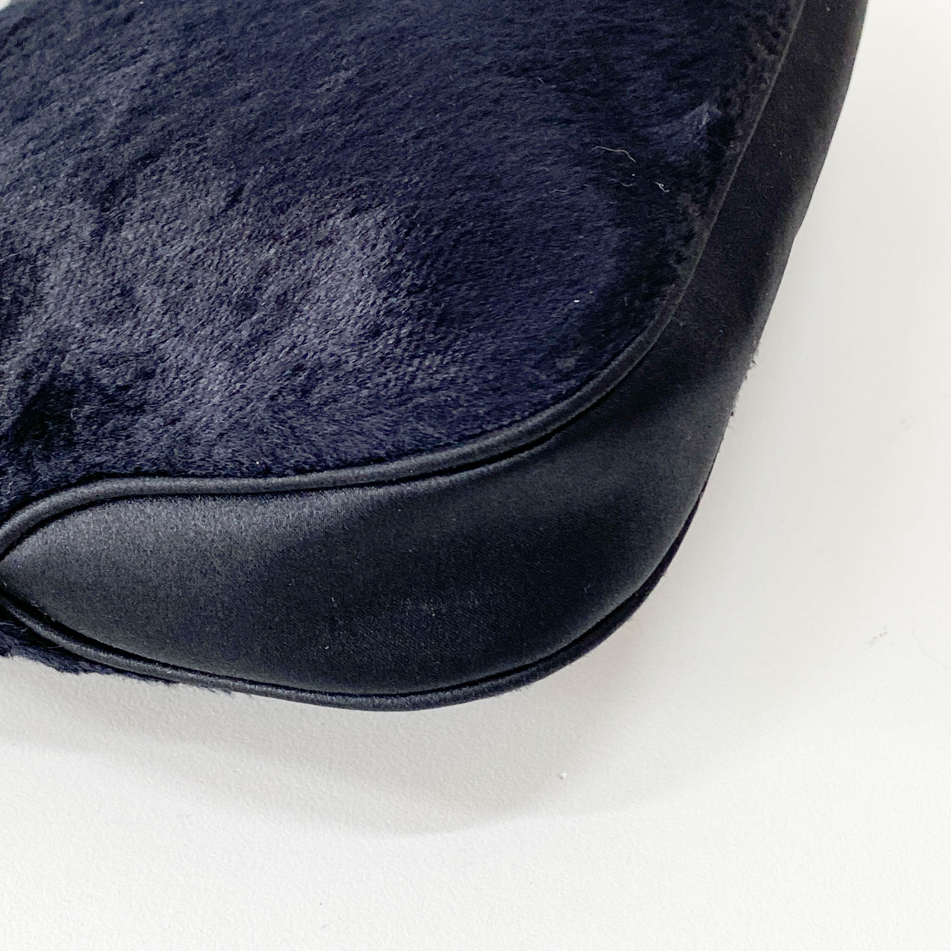 Mini Jackie Black Pony Hair Shoulder Bag