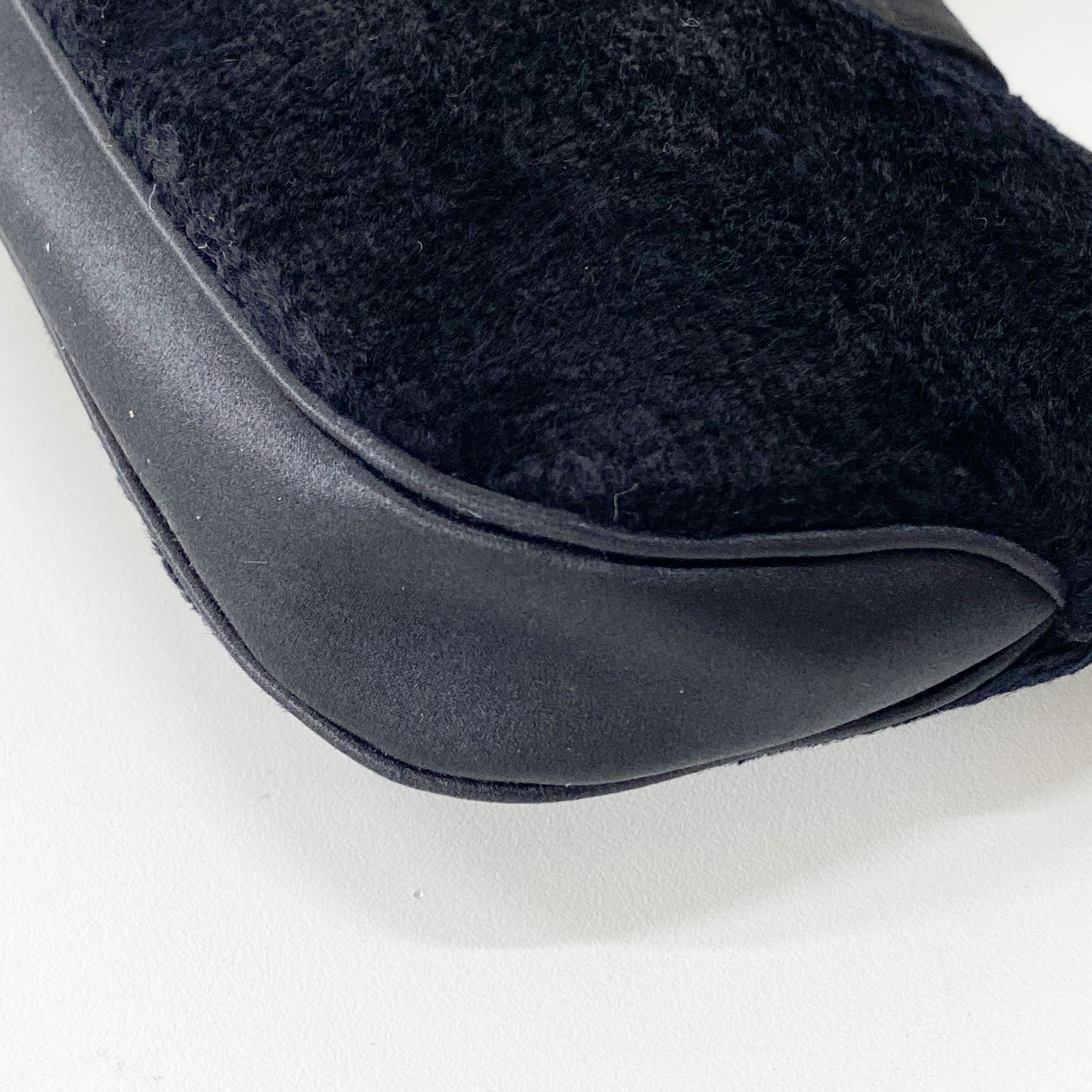 Mini Jackie Black Pony Hair Shoulder Bag