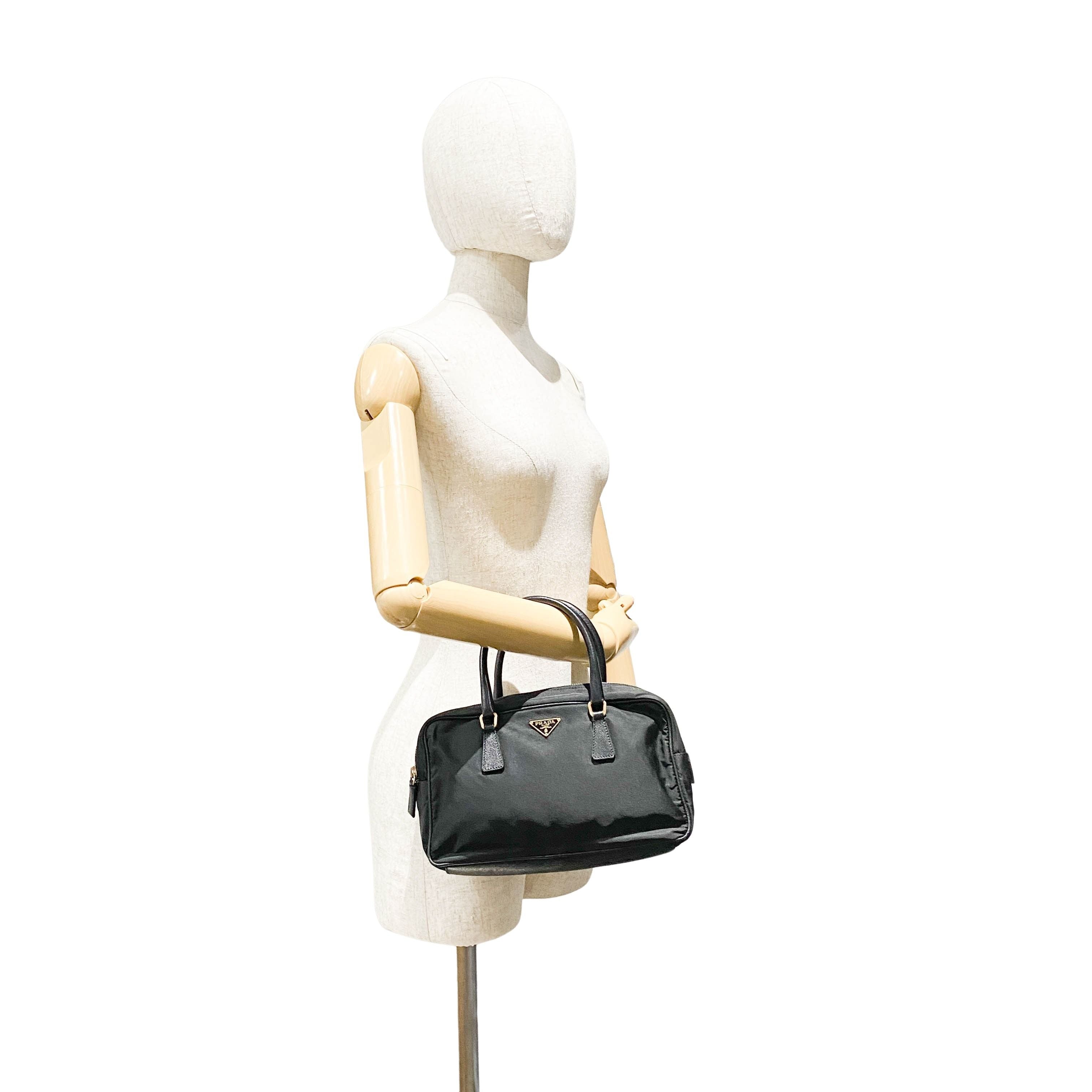 Black Nylon Handbag