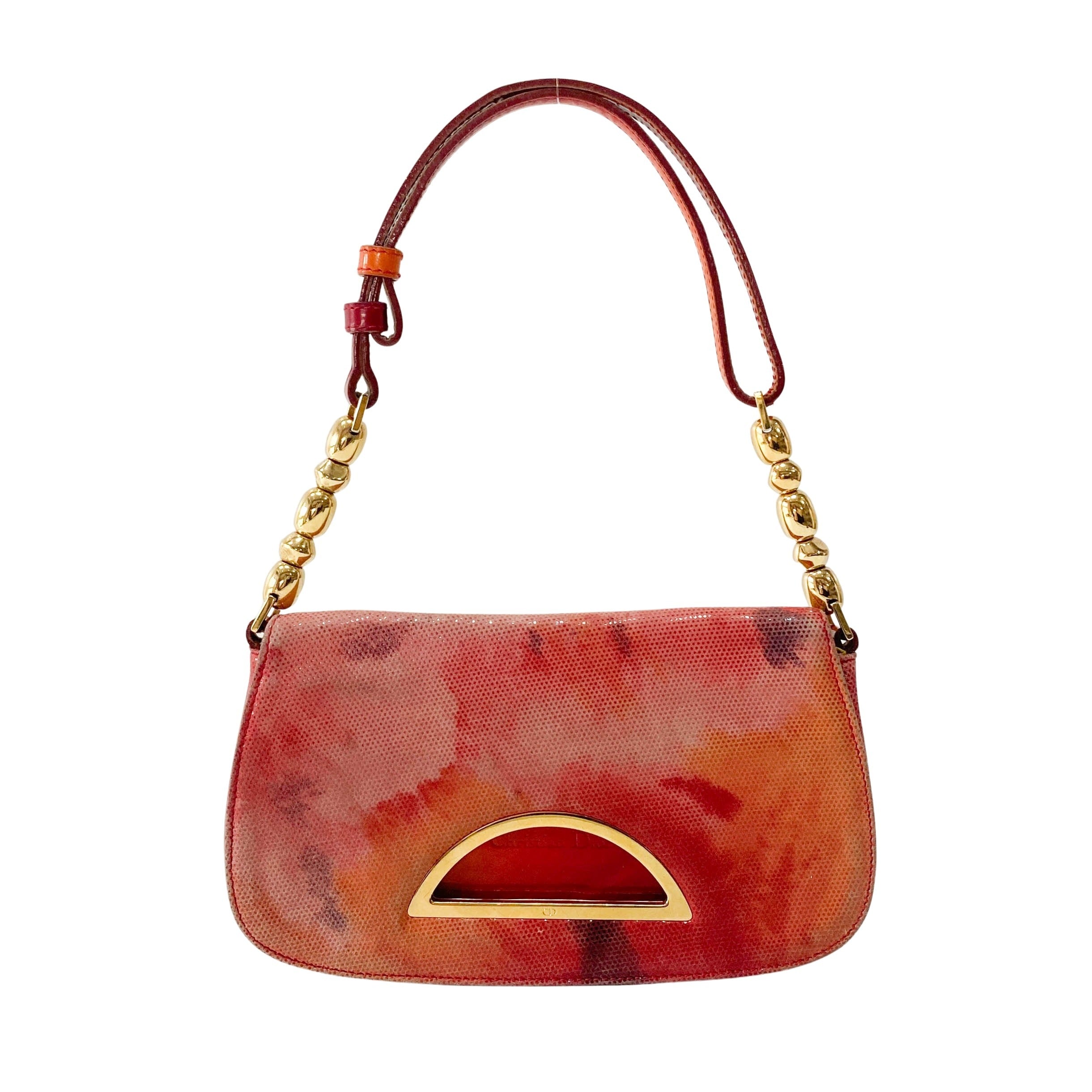 Malice Pearl Pink Perforated Leather Shoulder Bag