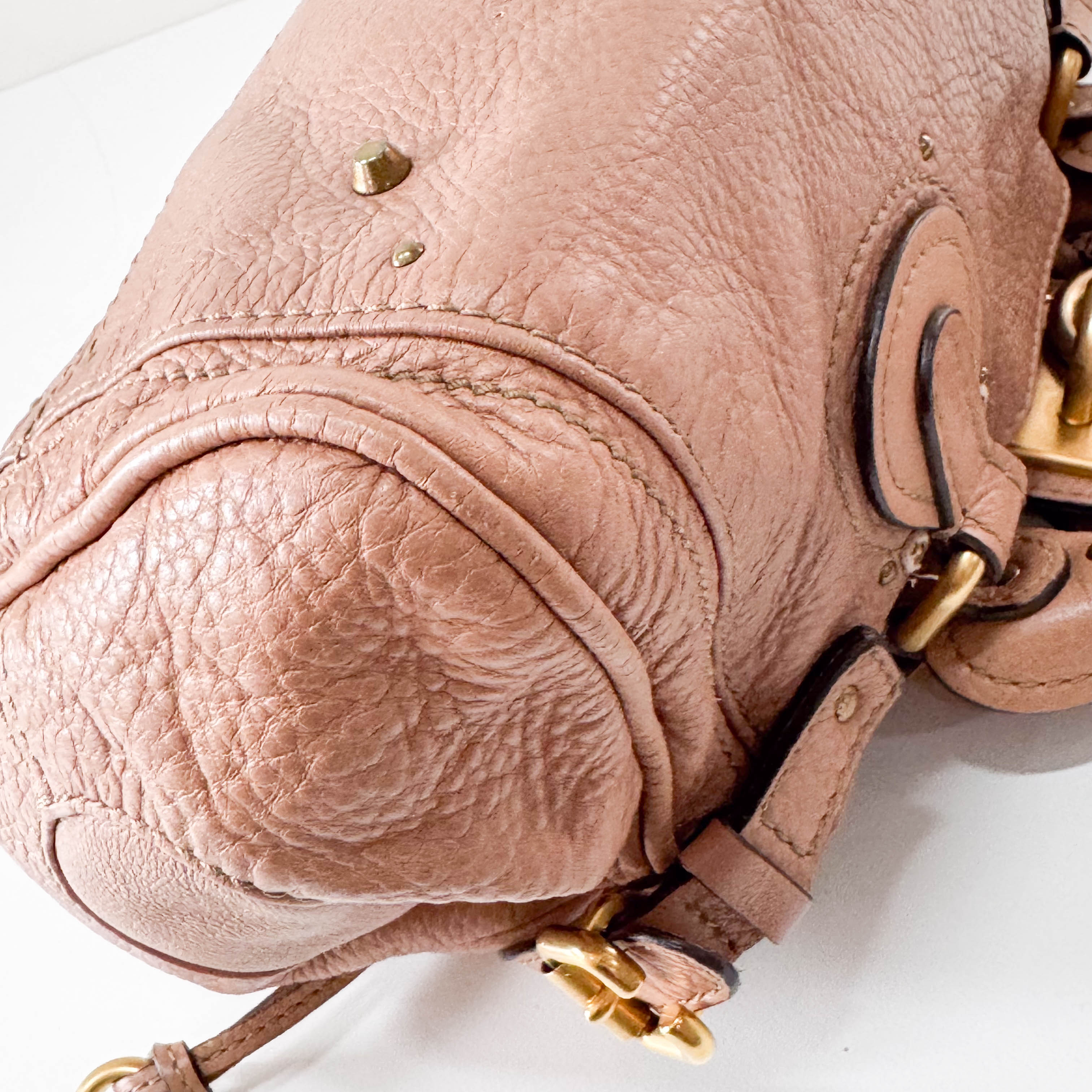 Paddington Beige Leather Hand Bag