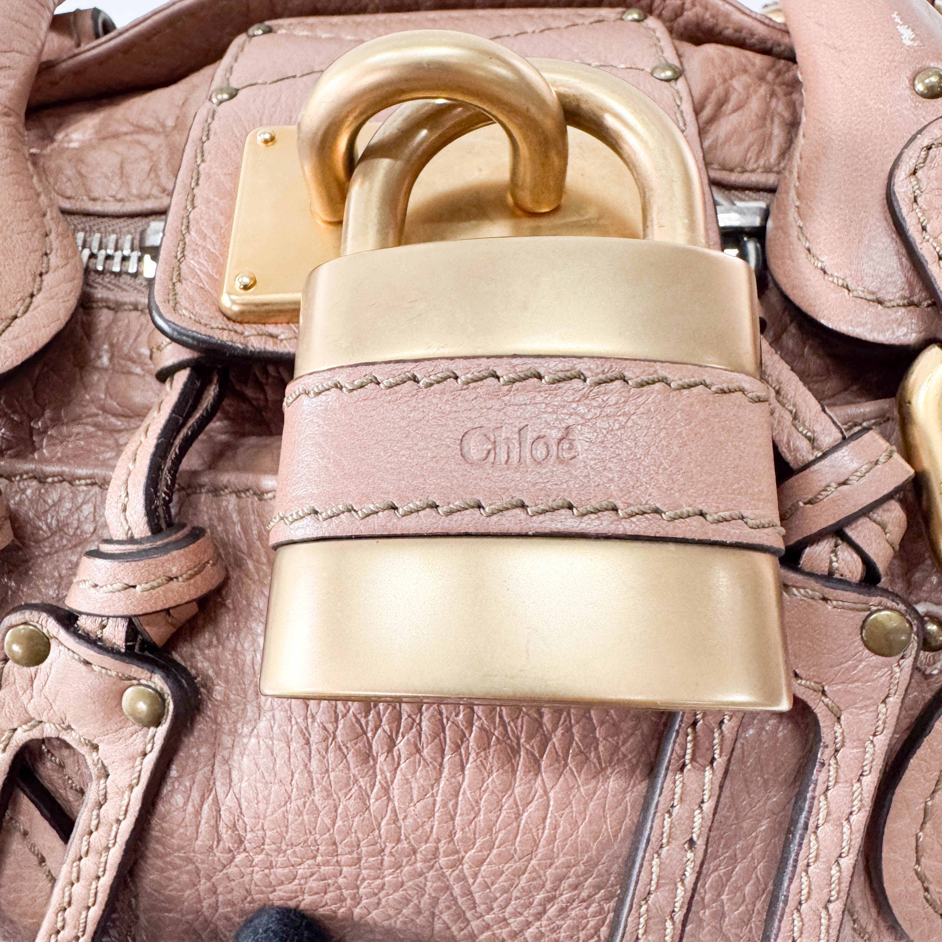 Paddington Beige Leather Hand Bag