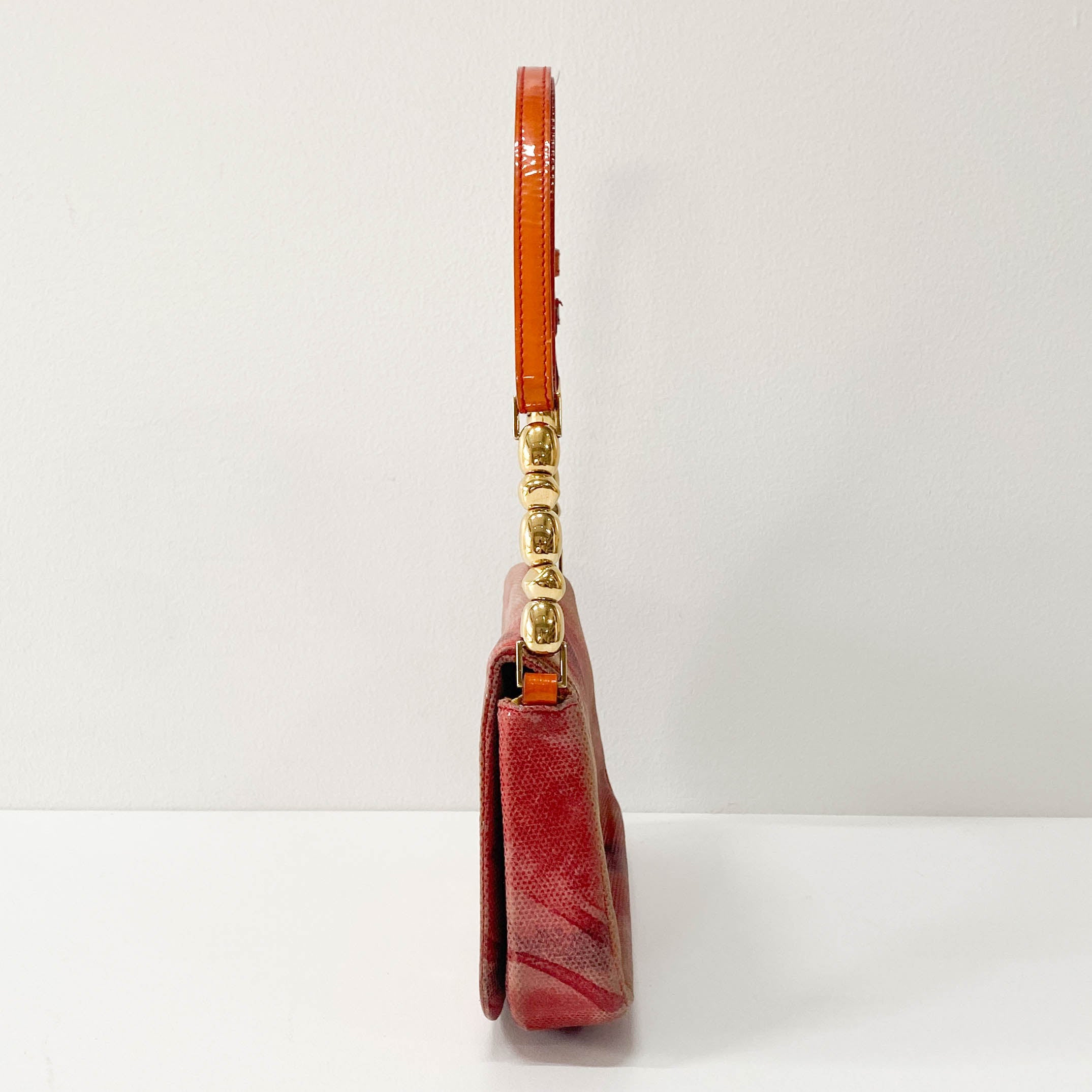 Malice Pearl Pink Perforated Leather Shoulder Bag