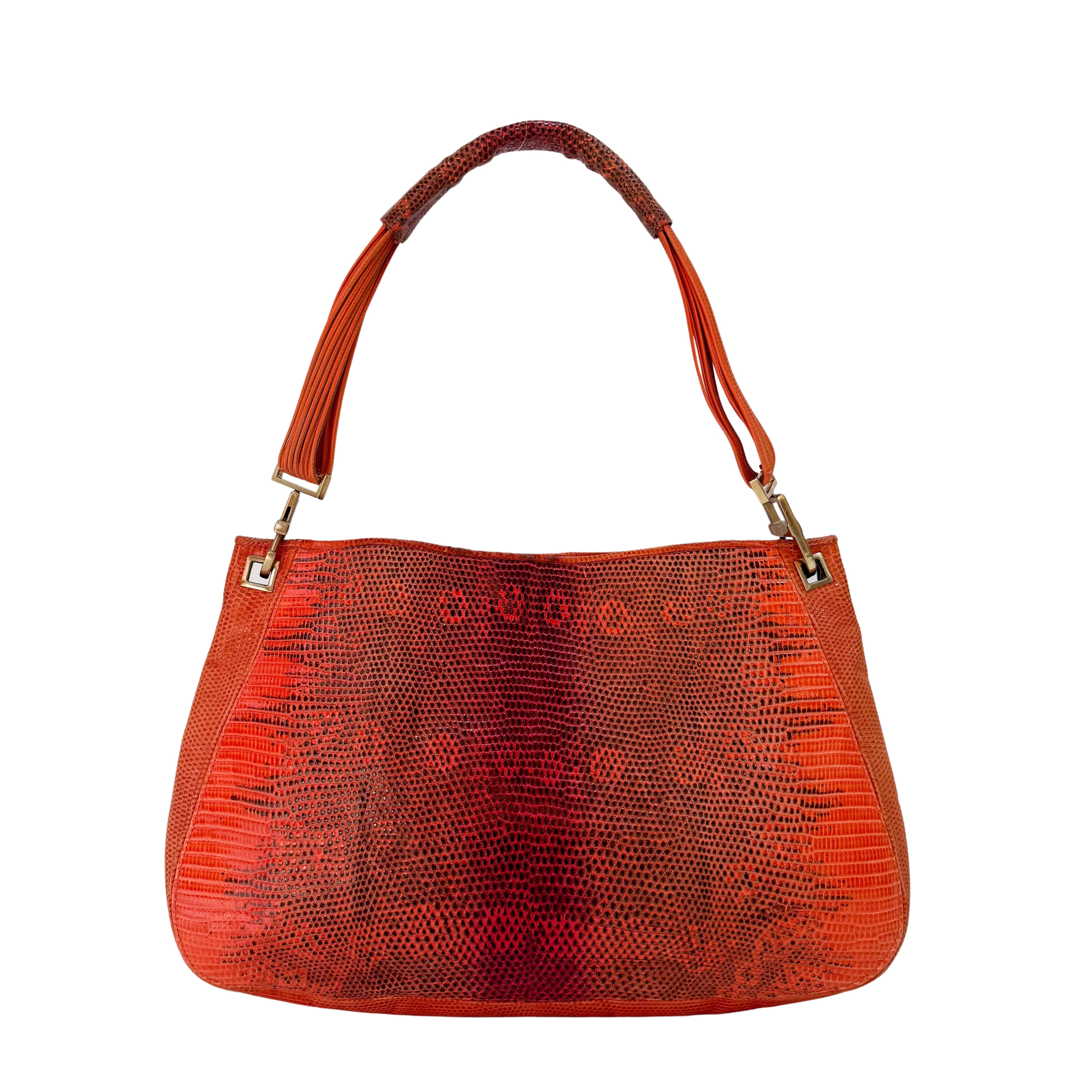 Red Leather Shoulder Bag