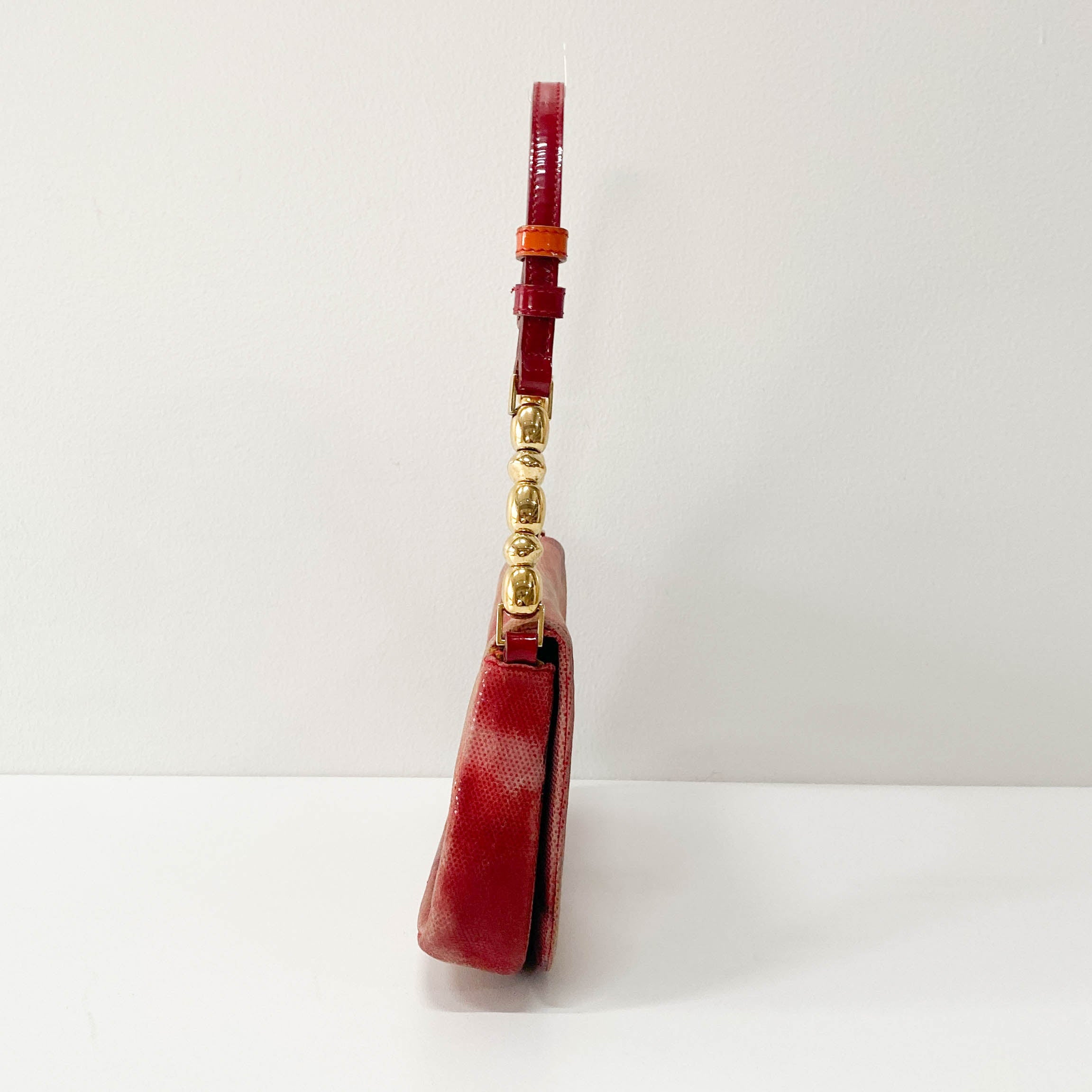 Malice Pearl Pink Perforated Leather Shoulder Bag