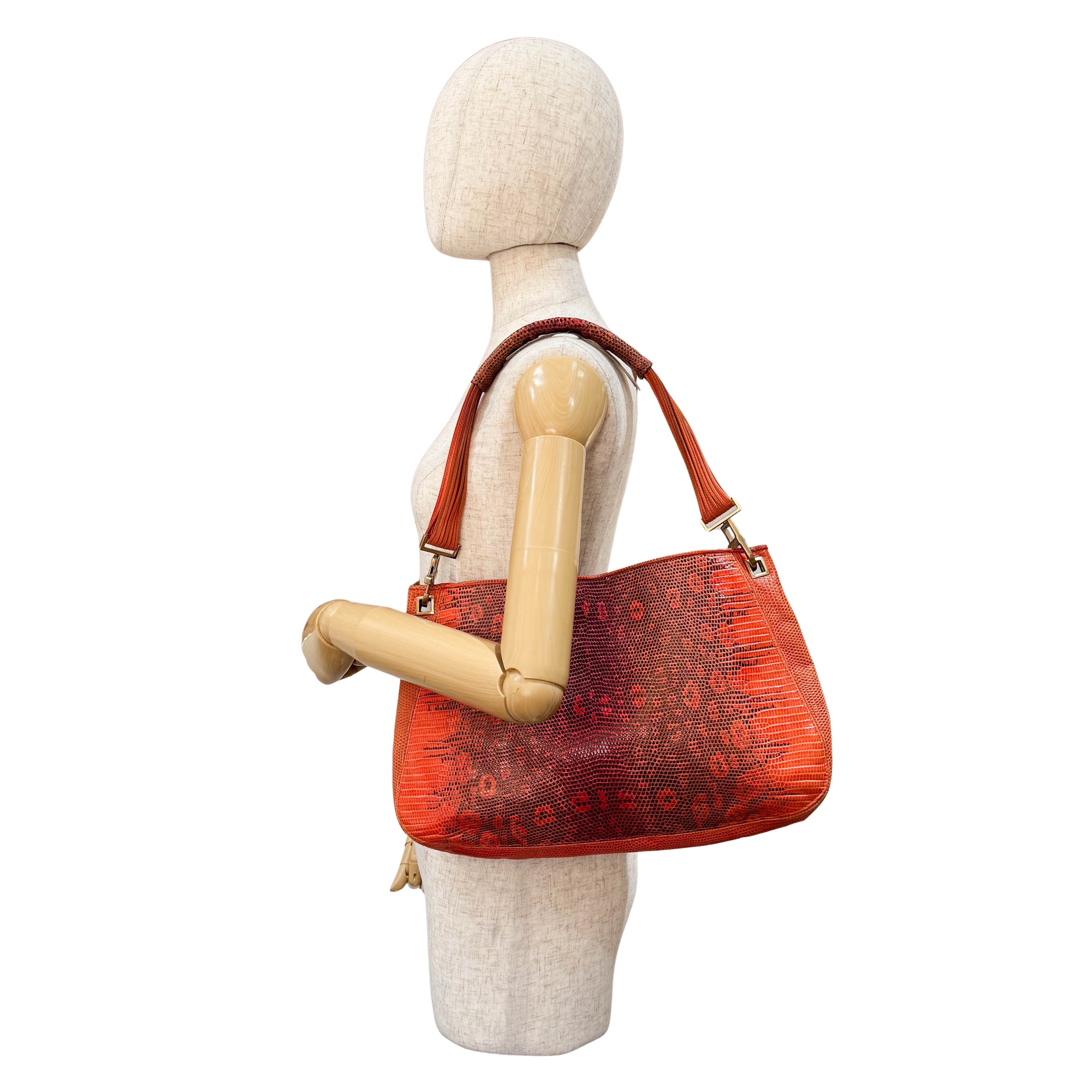 Red Leather Shoulder Bag