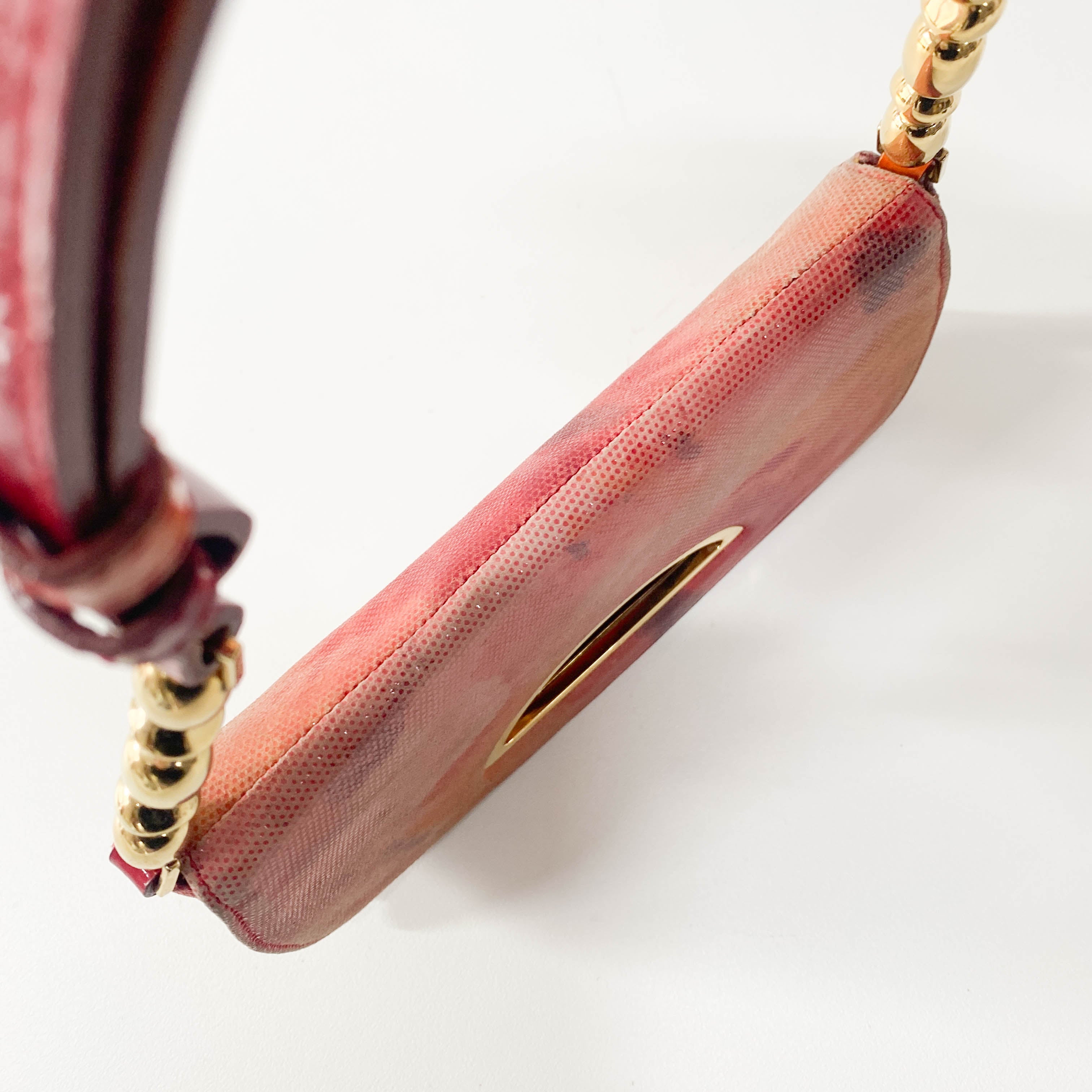 Malice Pearl Pink Perforated Leather Shoulder Bag