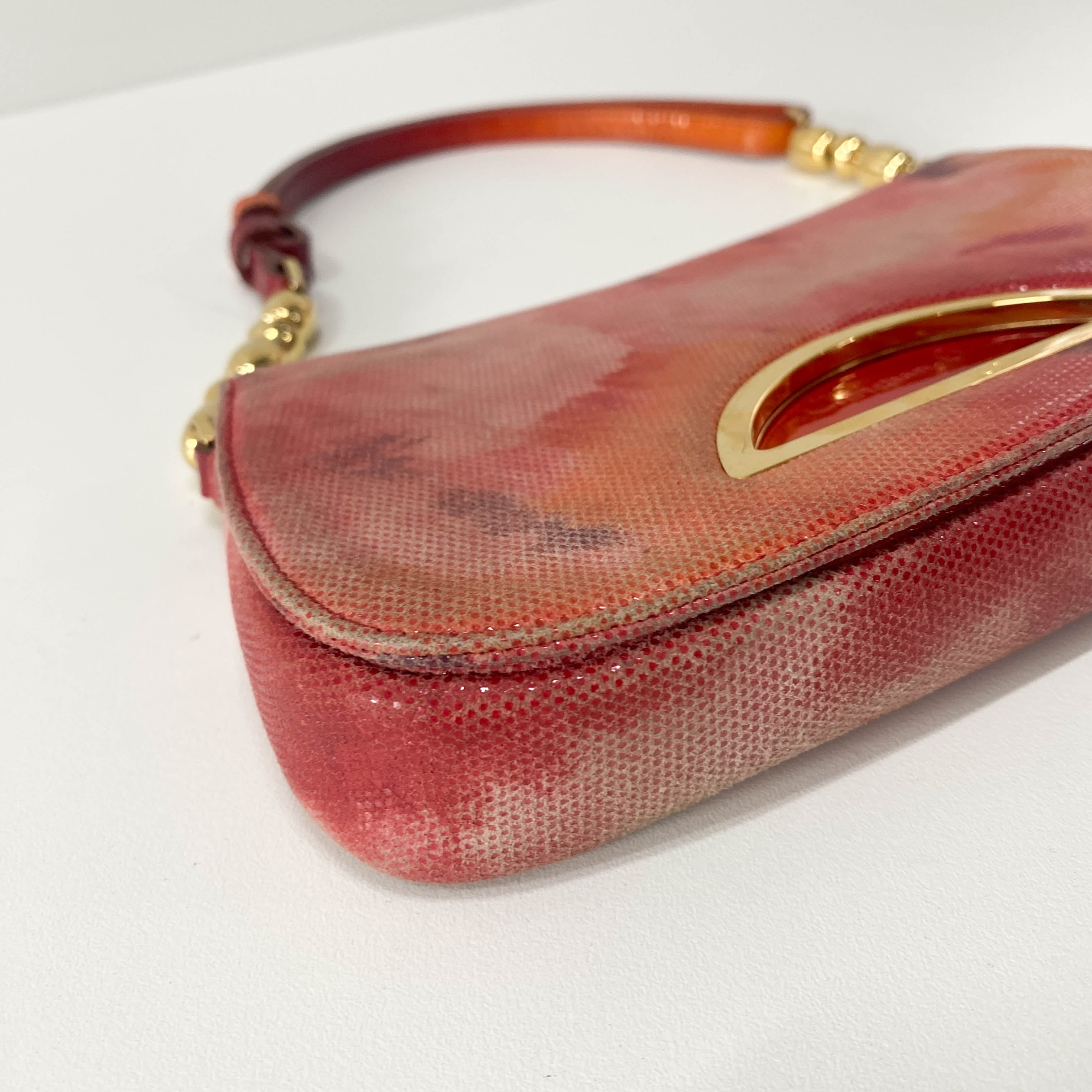 Malice Pearl Pink Perforated Leather Shoulder Bag