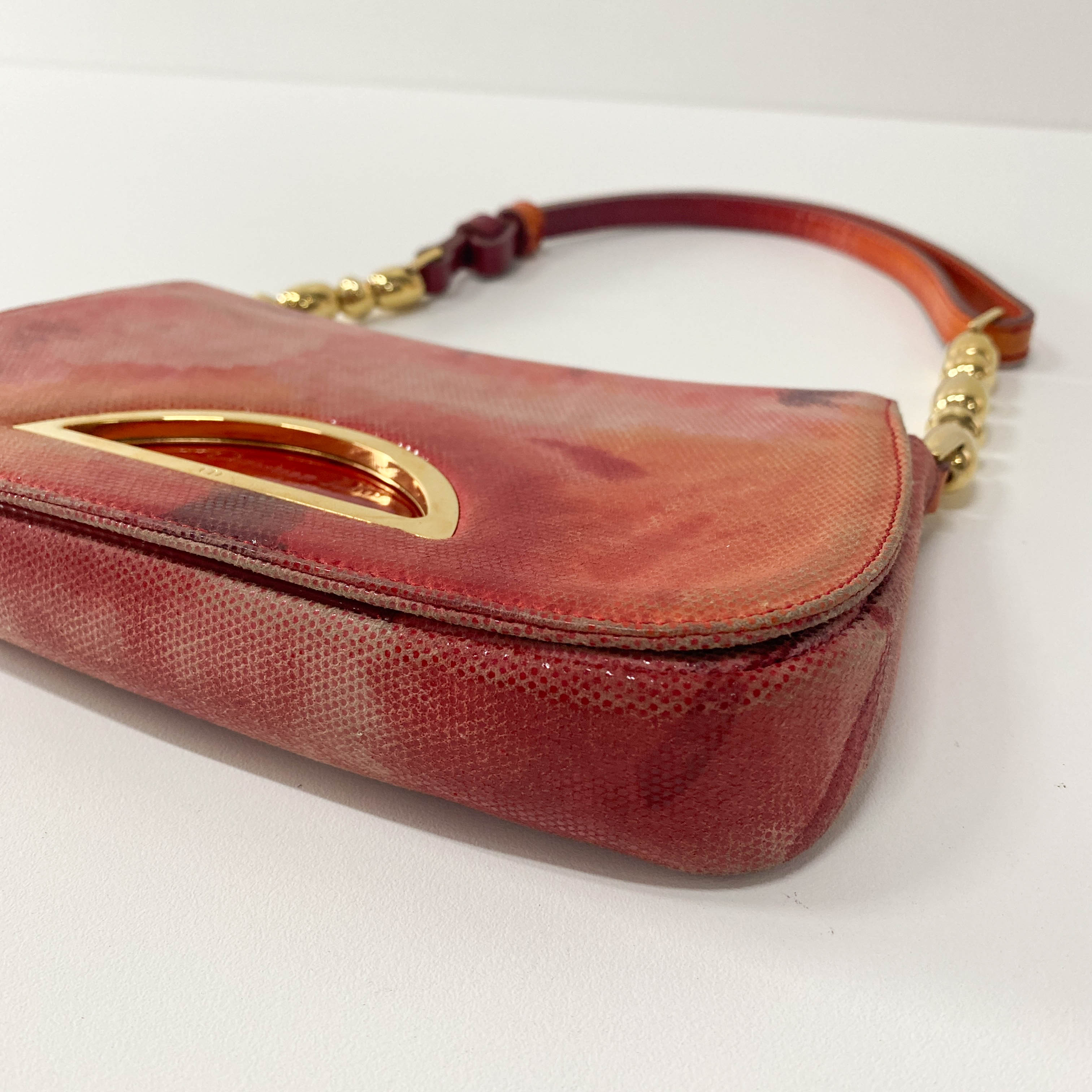 Malice Pearl Pink Perforated Leather Shoulder Bag