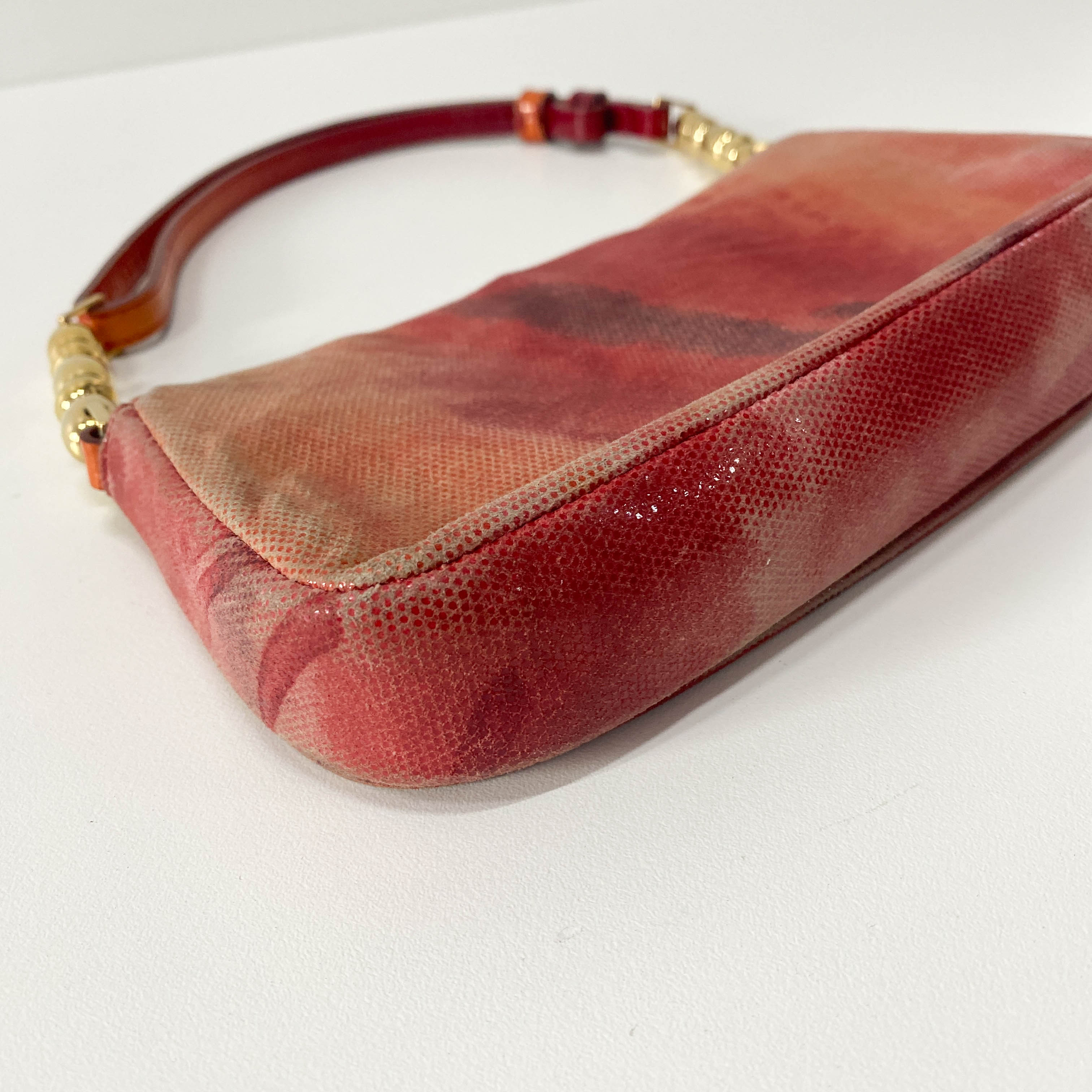 Malice Pearl Pink Perforated Leather Shoulder Bag