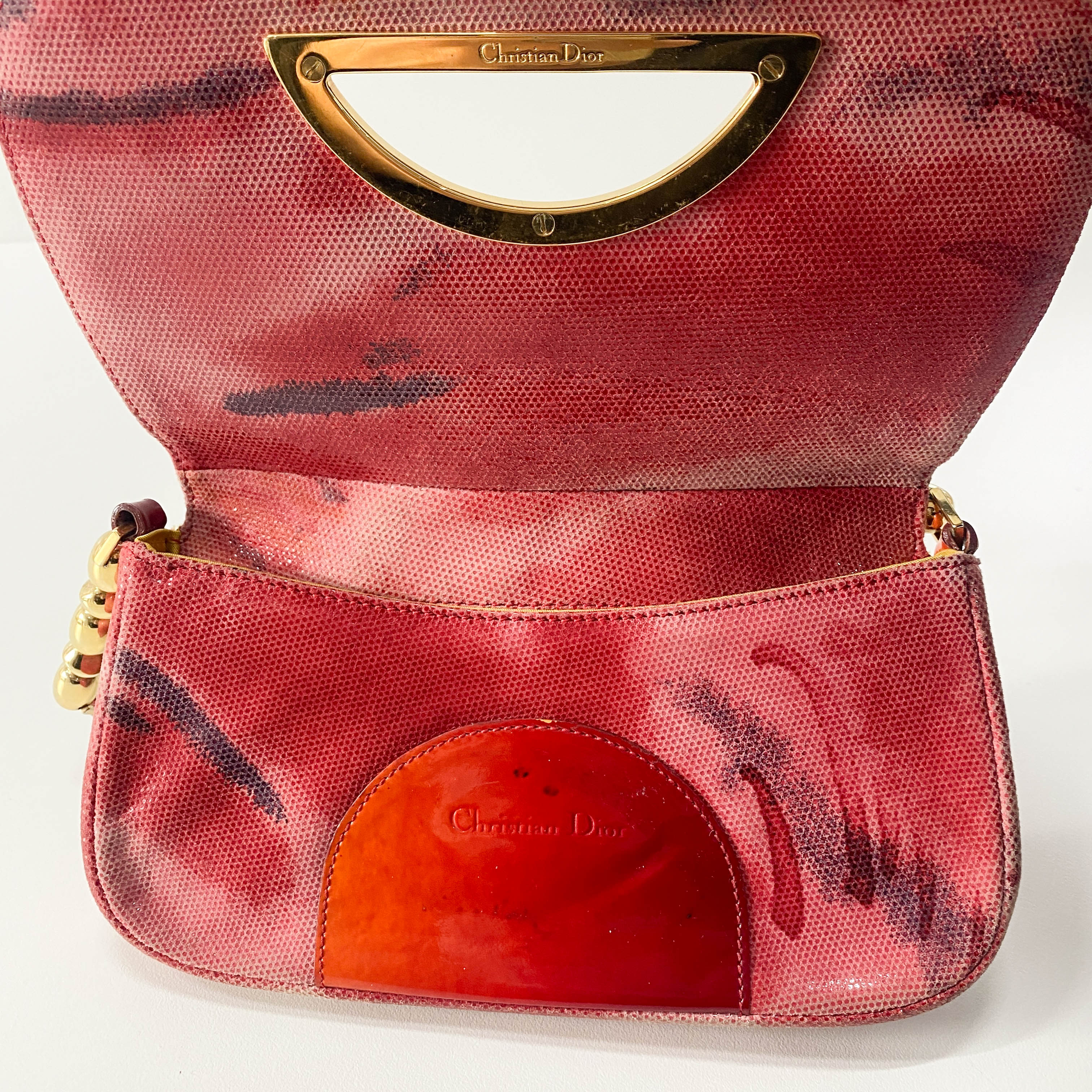 Malice Pearl Pink Perforated Leather Shoulder Bag