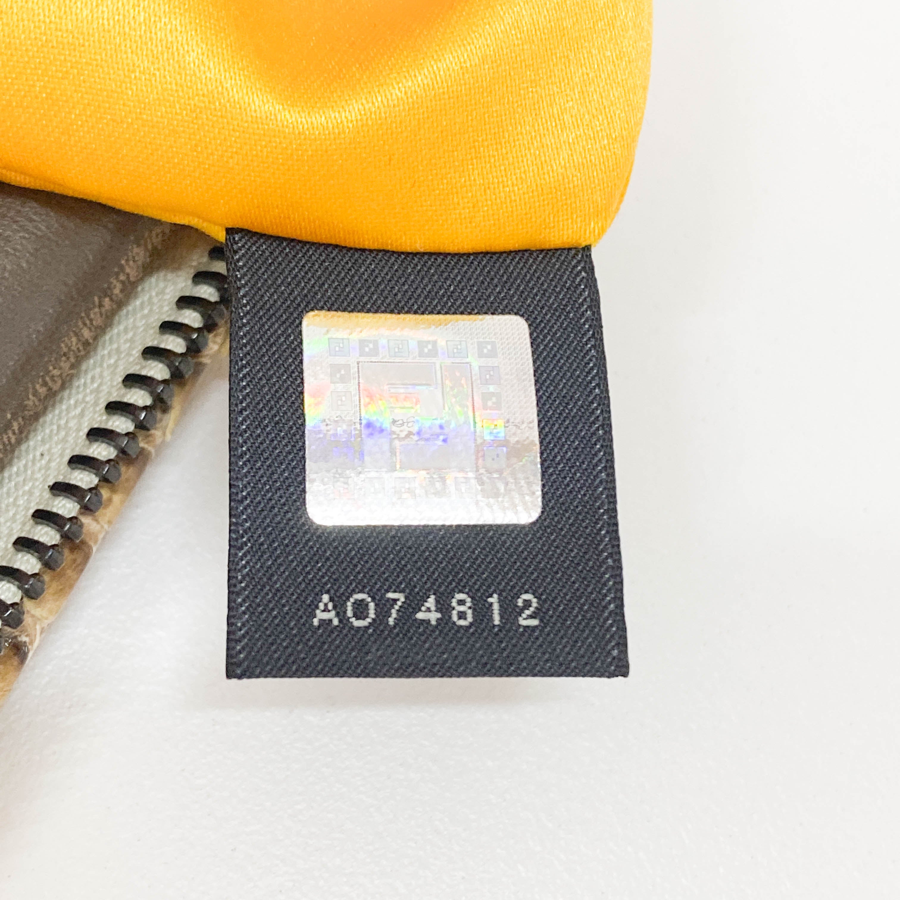 Yellow Python Embossed Leather Shoulder Bag