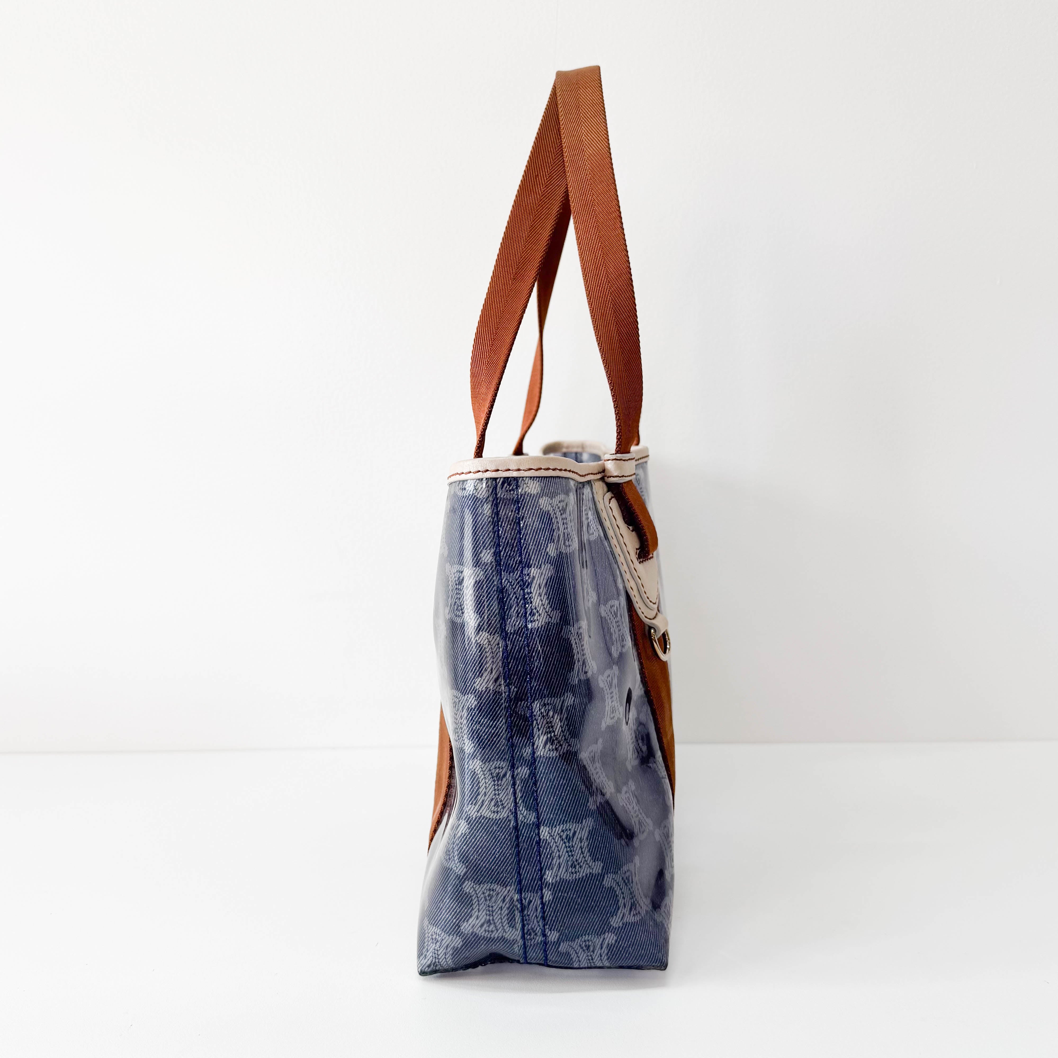 Blue Macadam Vinyl Tote Bag