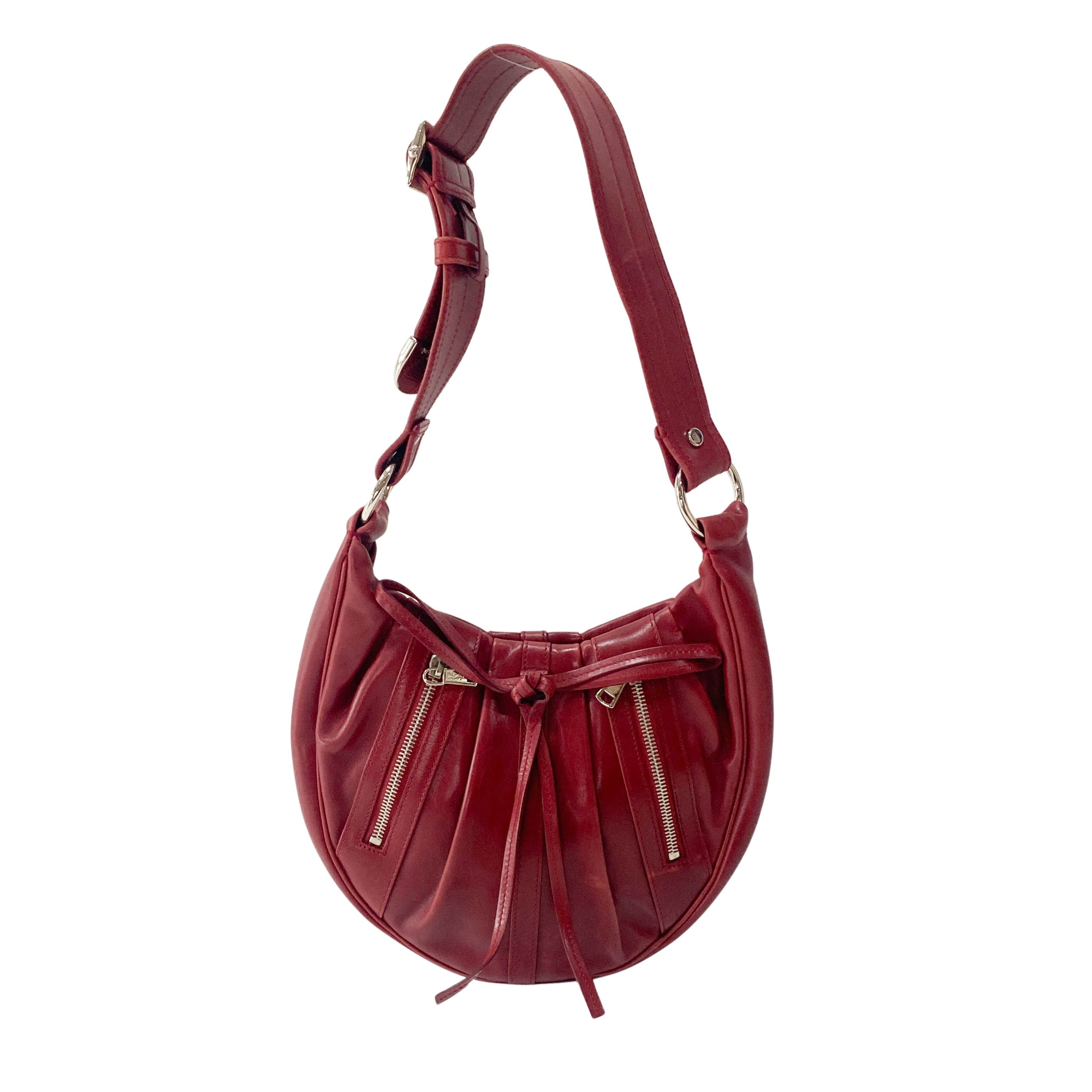 Bordeaux Leather Shoulder Bag