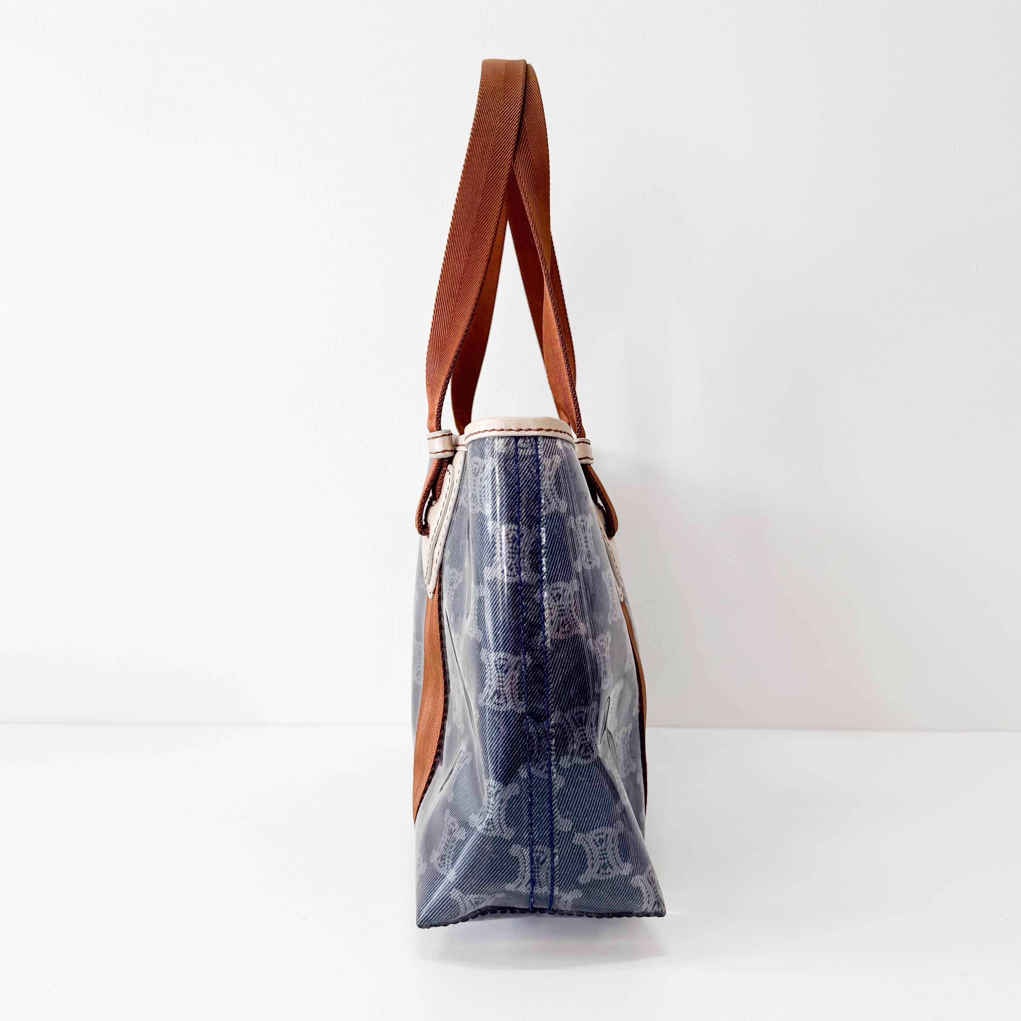 Blue Macadam Vinyl Tote Bag