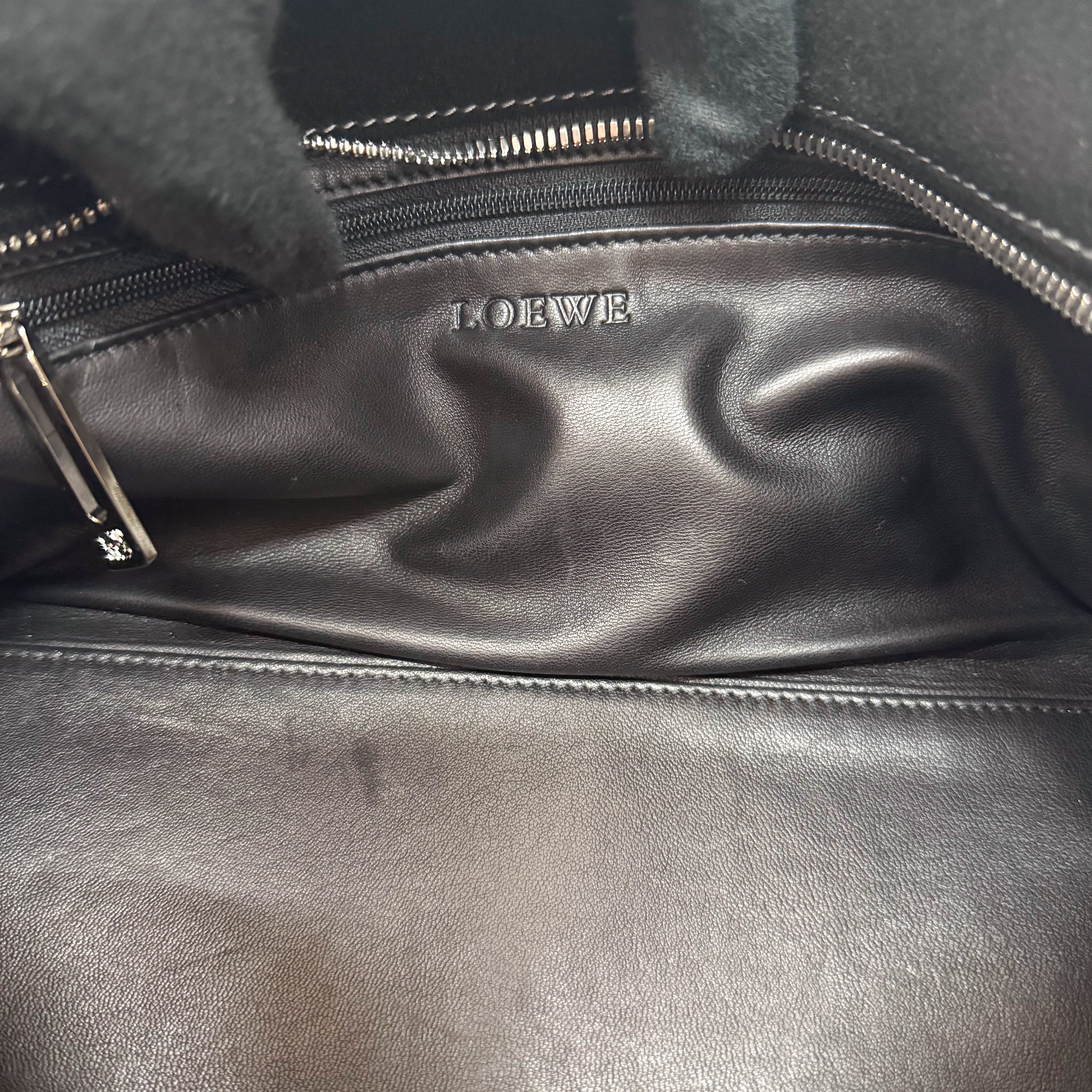 Amazona Black Suede & Beads Handbag