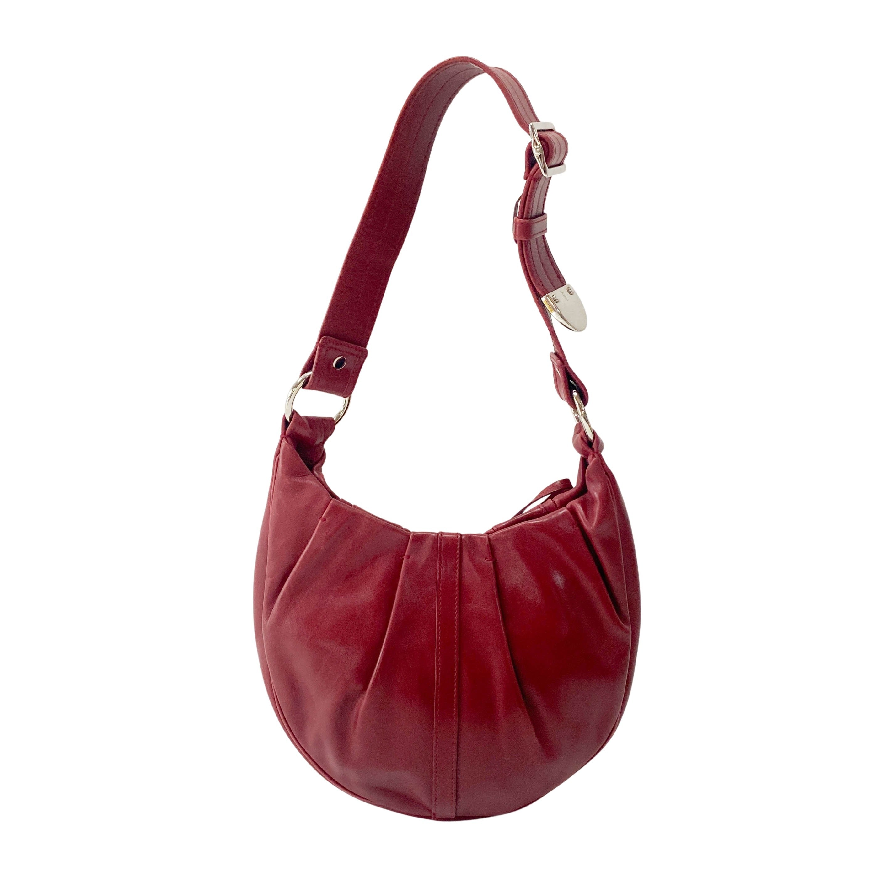 Bordeaux Leather Shoulder Bag