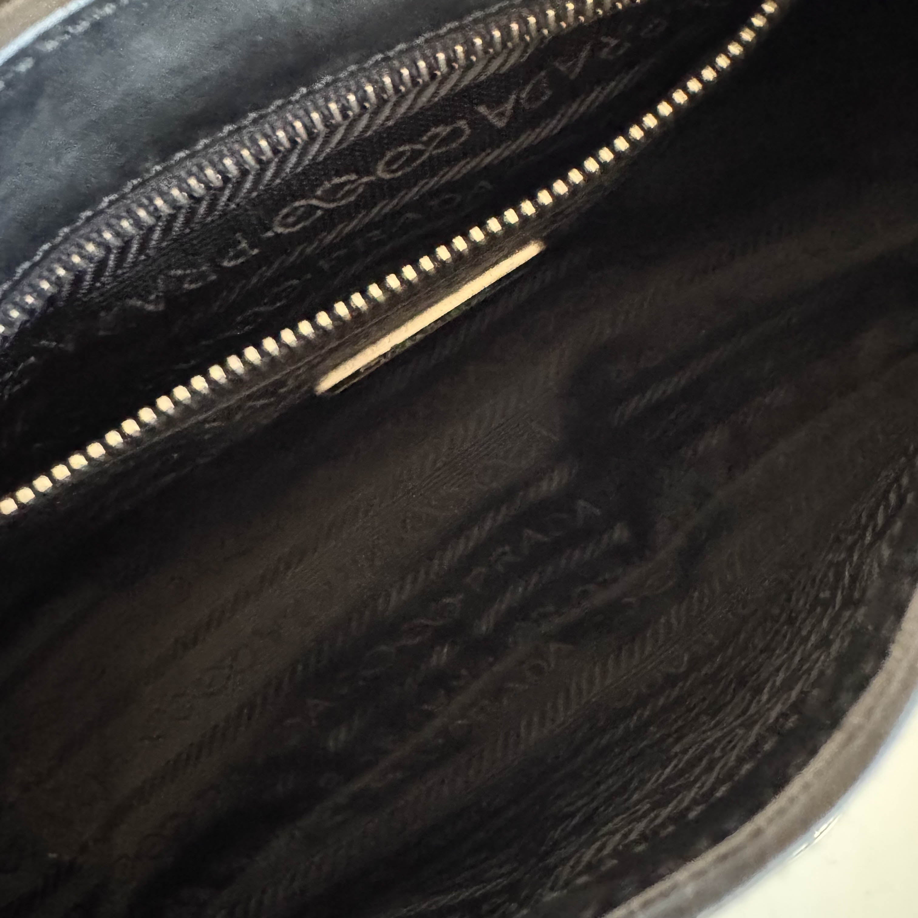 Black Leather Hobo Shoulder Bag