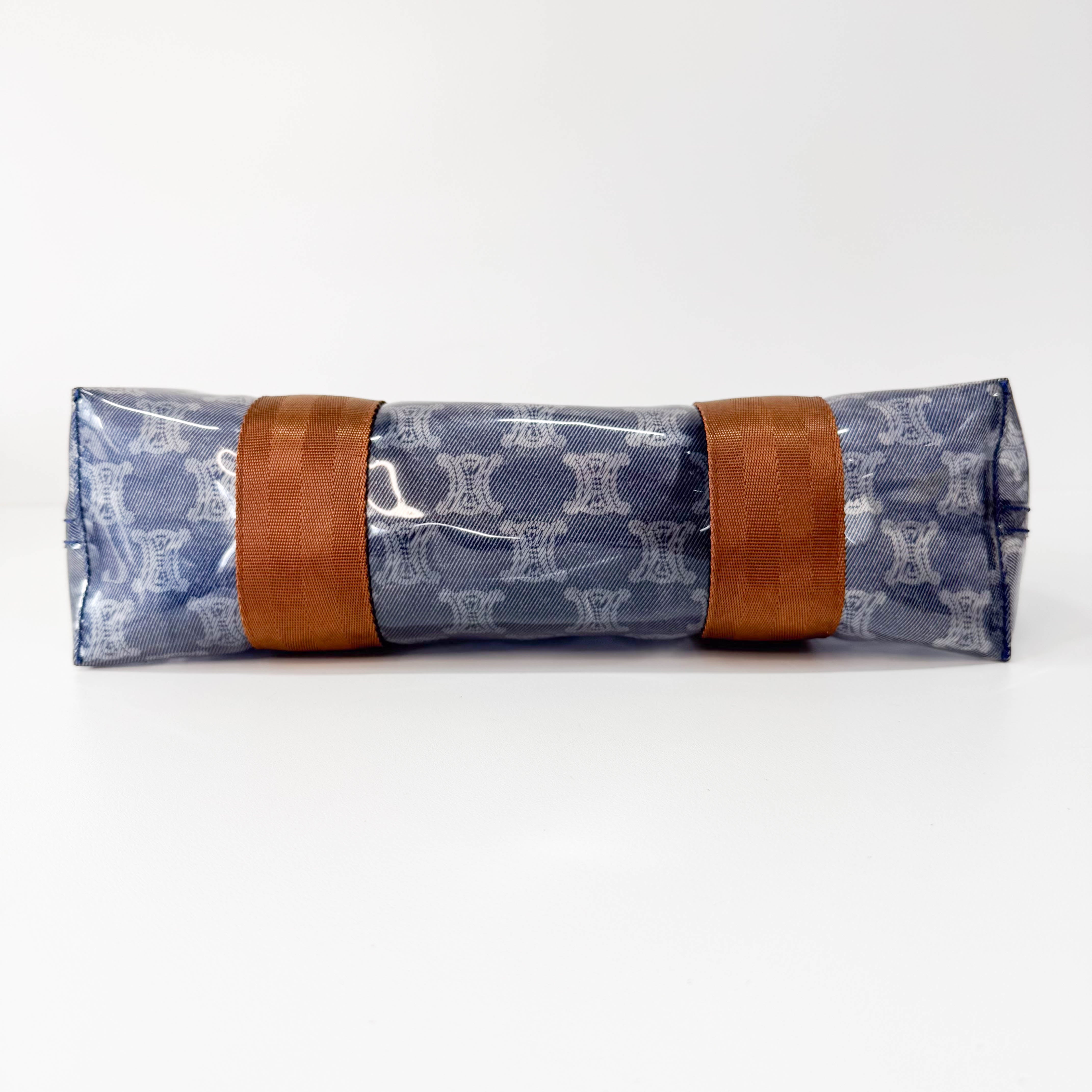 Blue Macadam Vinyl Tote Bag