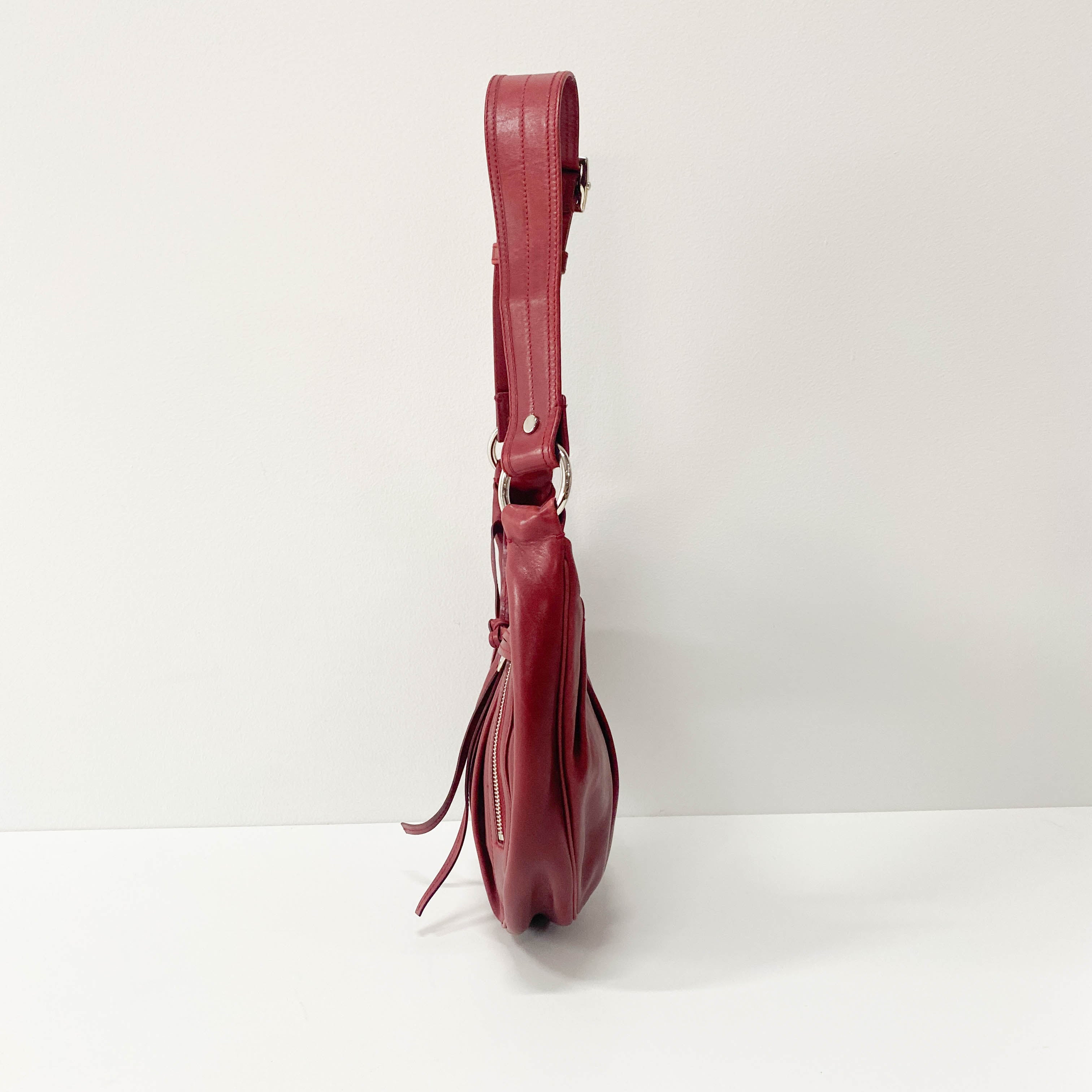 Bordeaux Leather Shoulder Bag