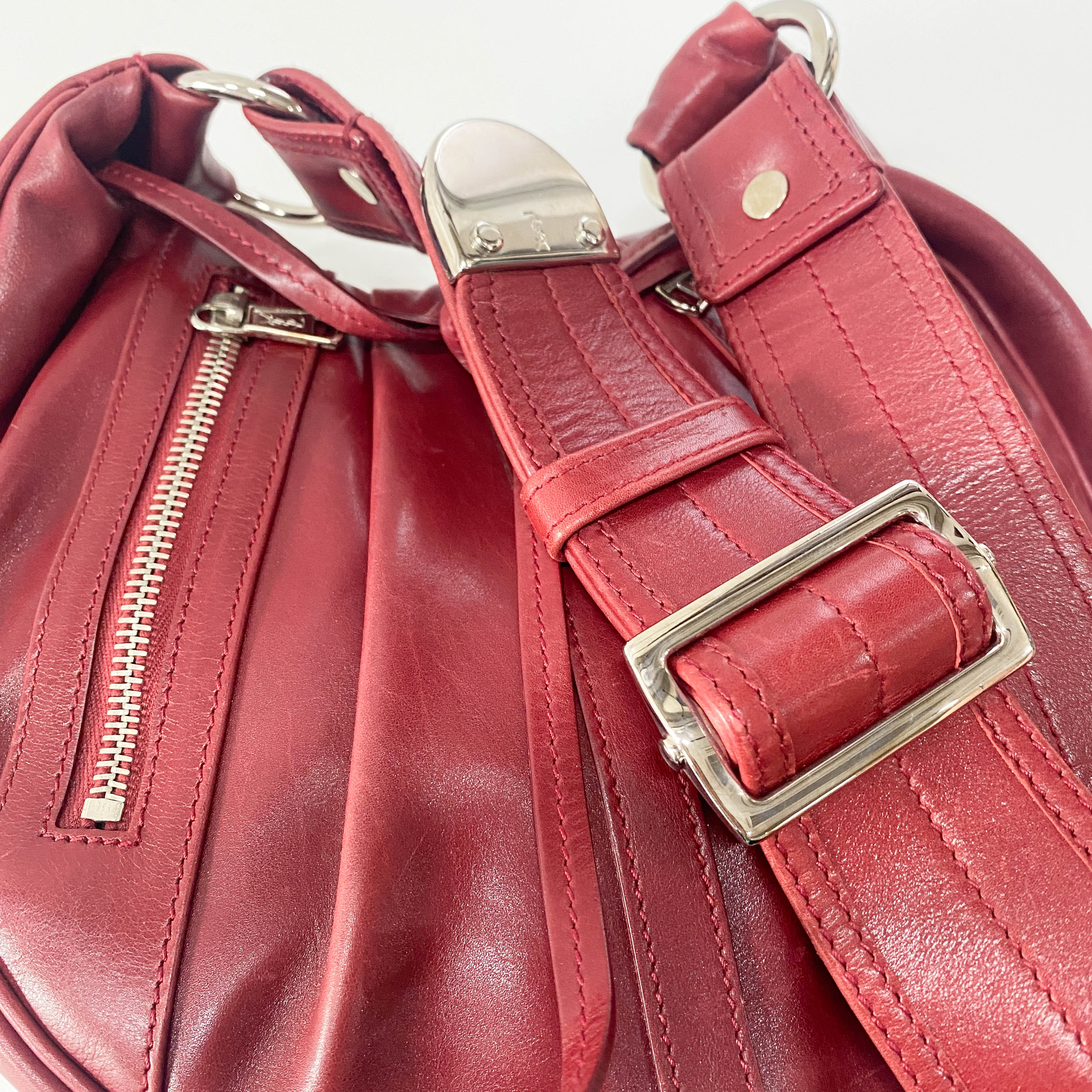 Bordeaux Leather Shoulder Bag