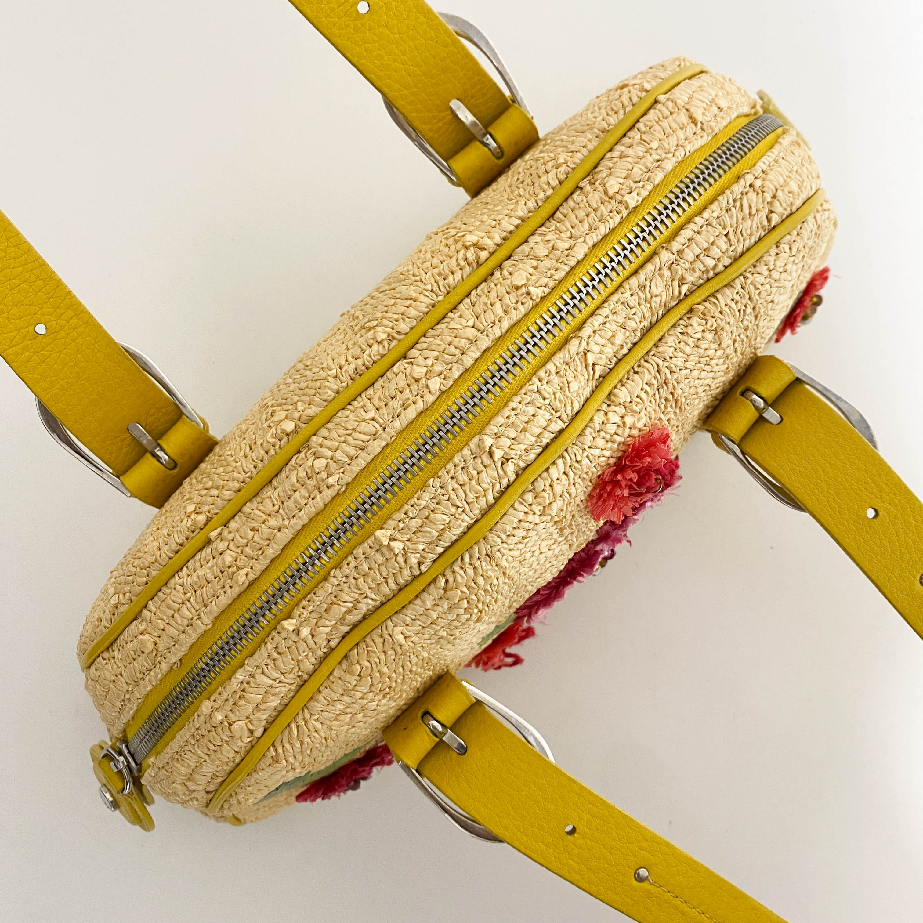 Floral Raffia Handbag