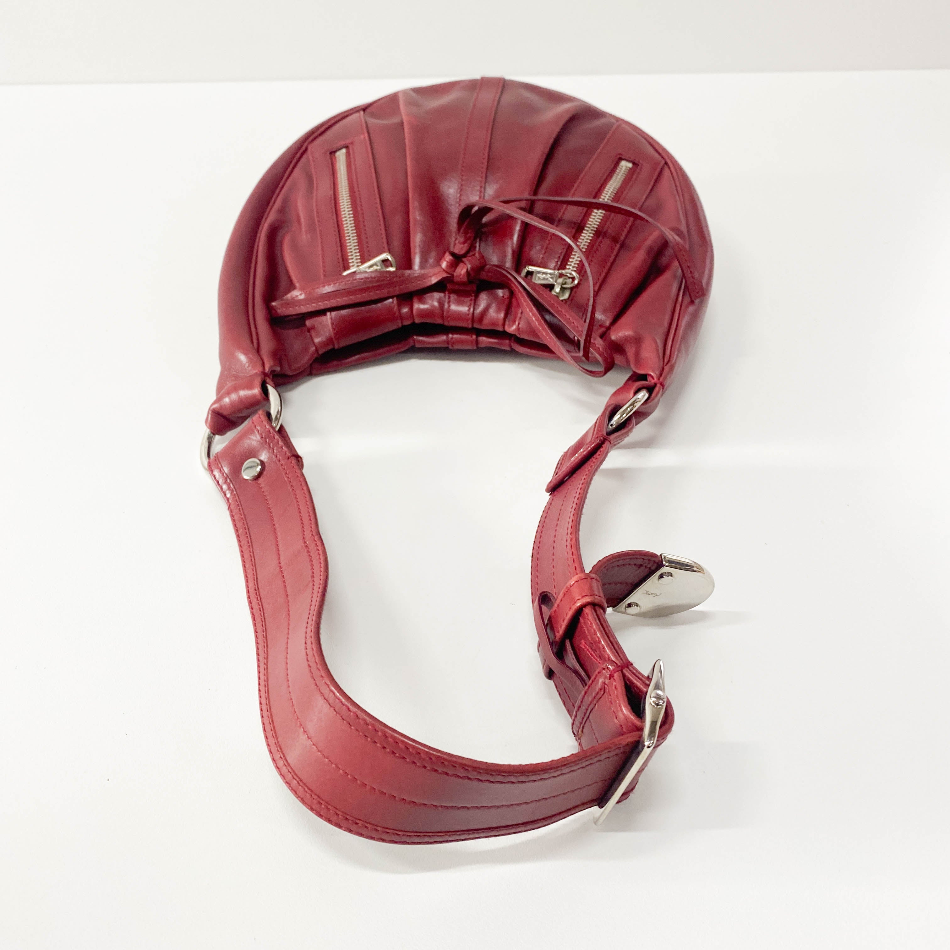 Bordeaux Leather Shoulder Bag