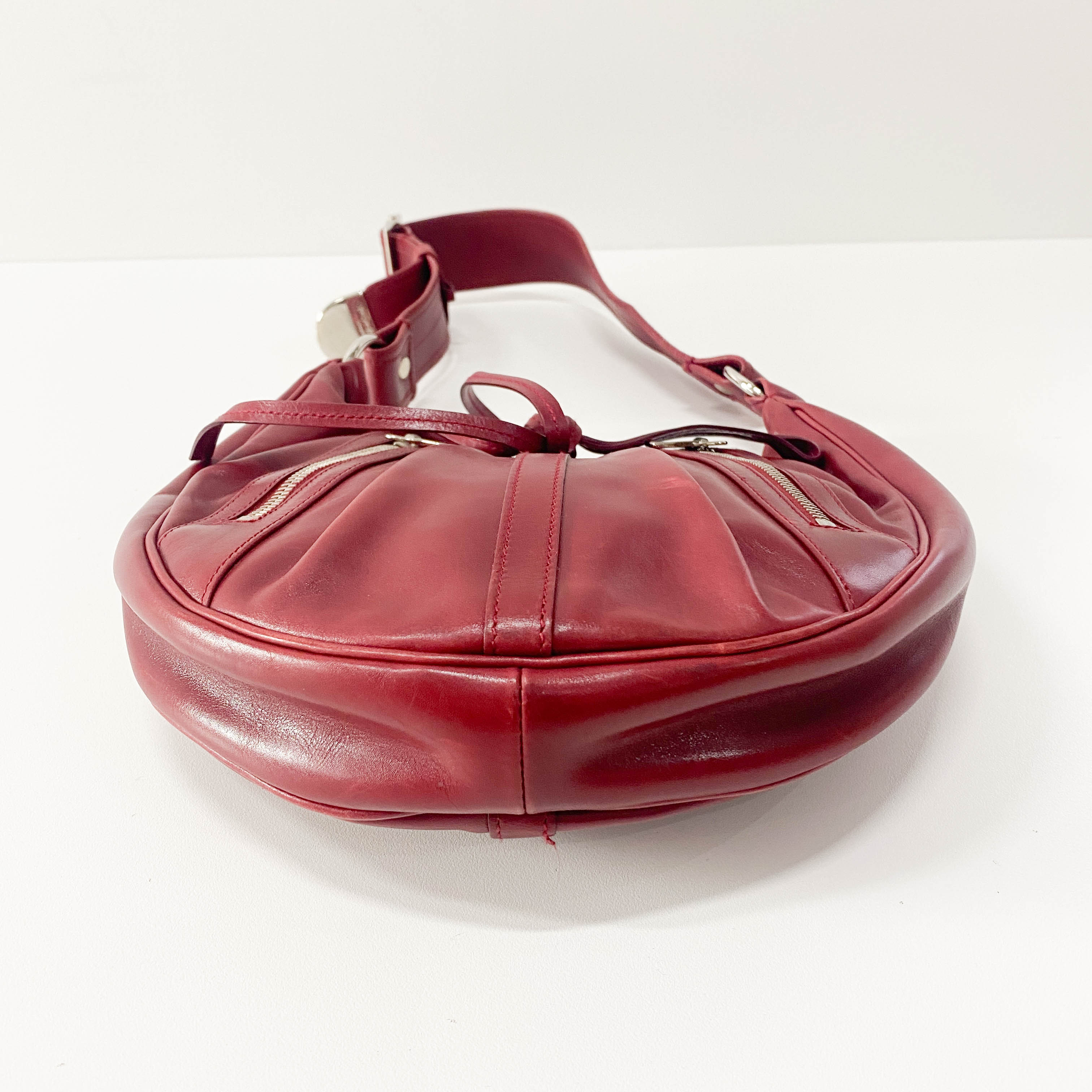 Bordeaux Leather Shoulder Bag