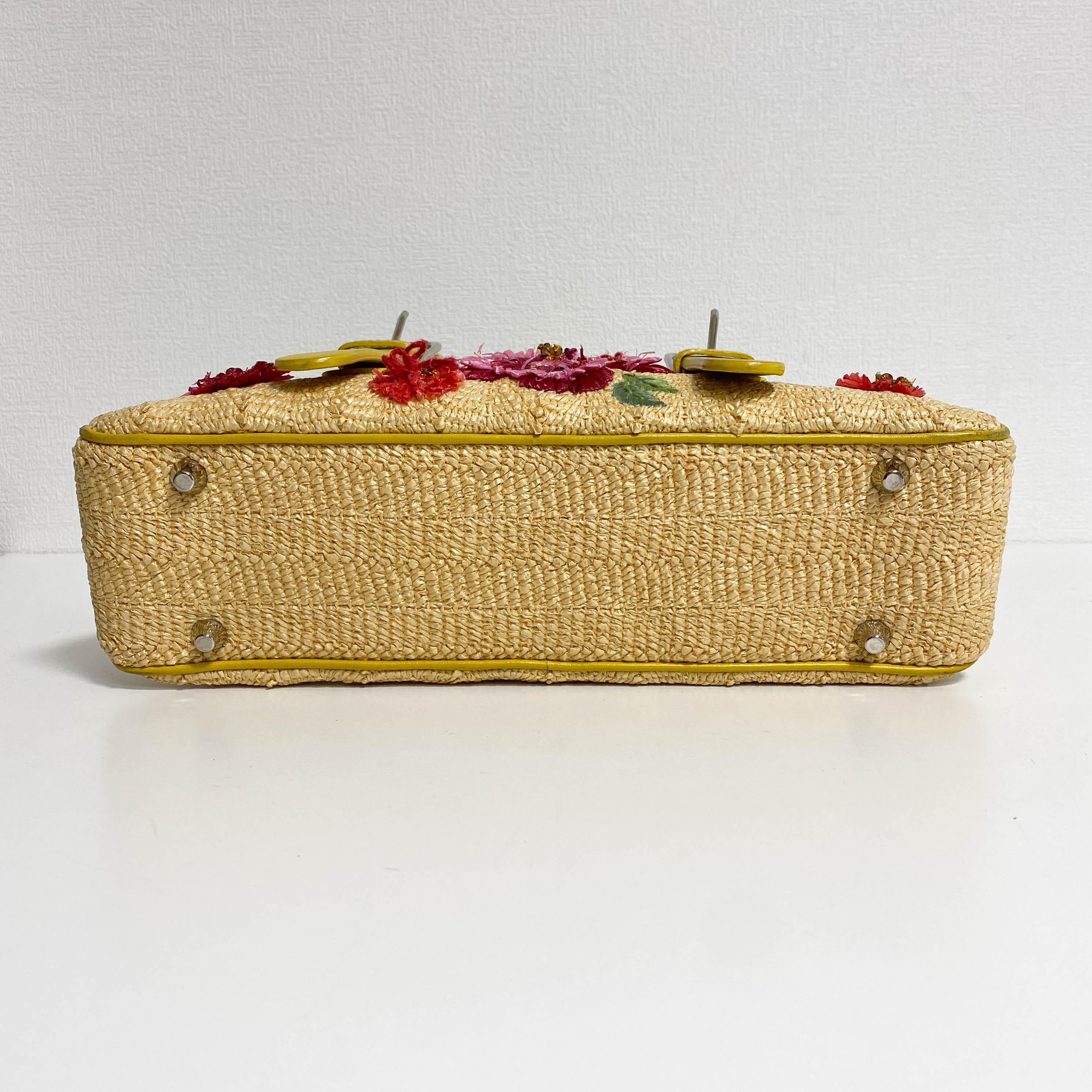Floral Raffia Handbag