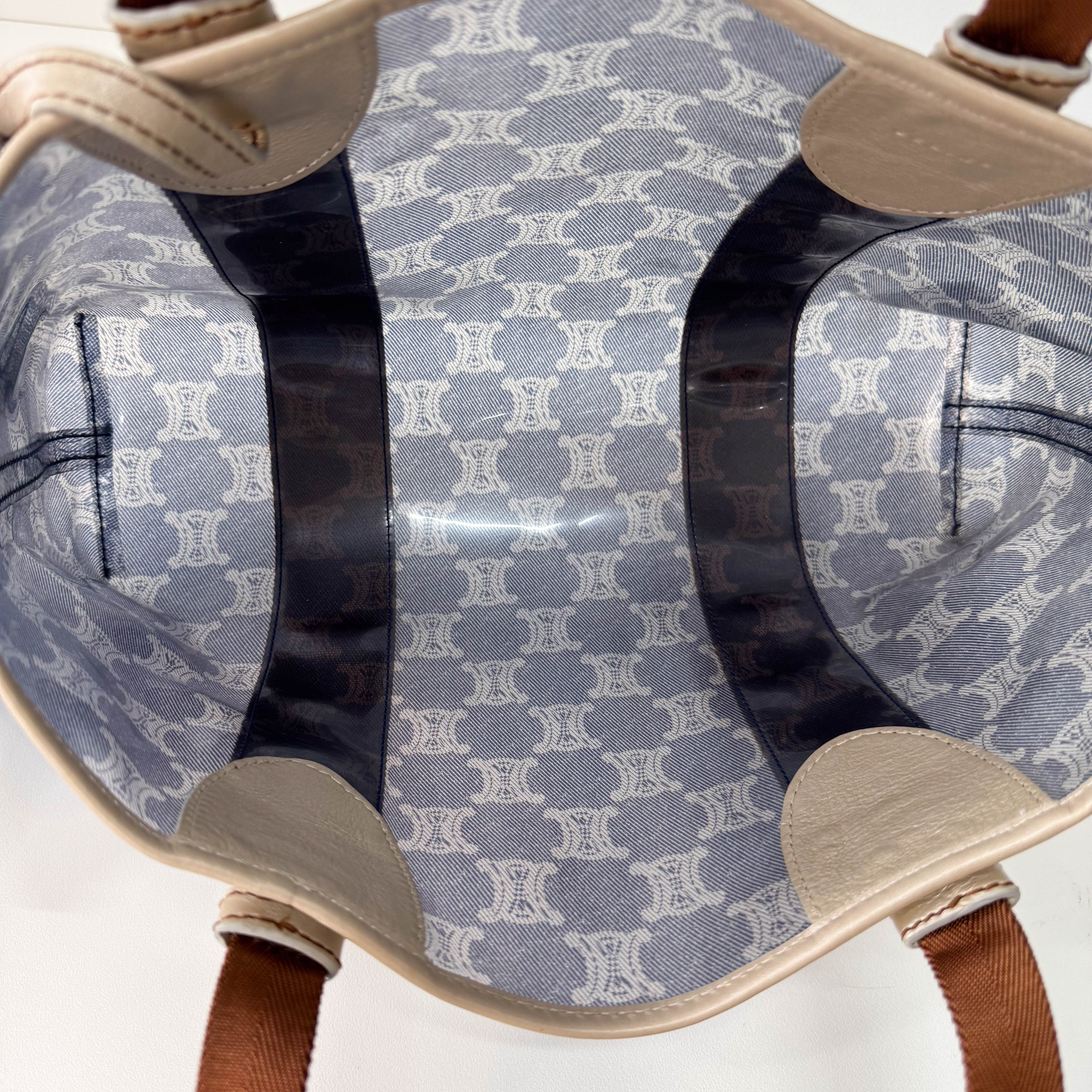 Blue Macadam Vinyl Tote Bag