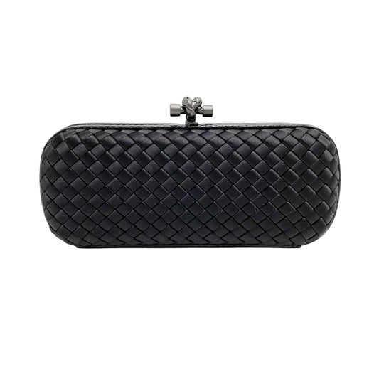 Intrecciato Knot Satin Clutch
