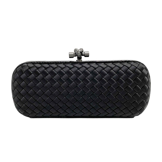 Intrecciato Knot Satin Clutch