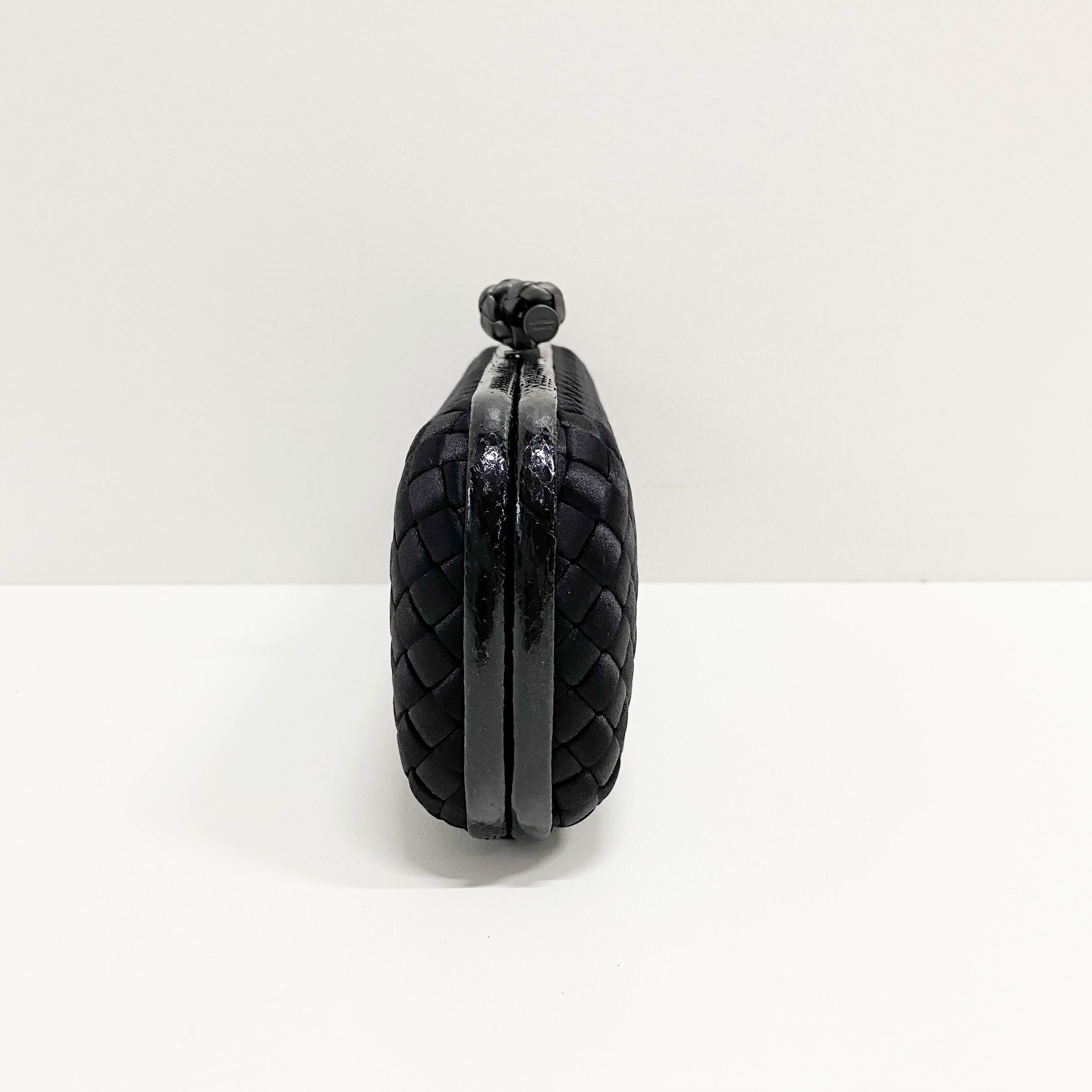 Intrecciato Knot Satin Clutch