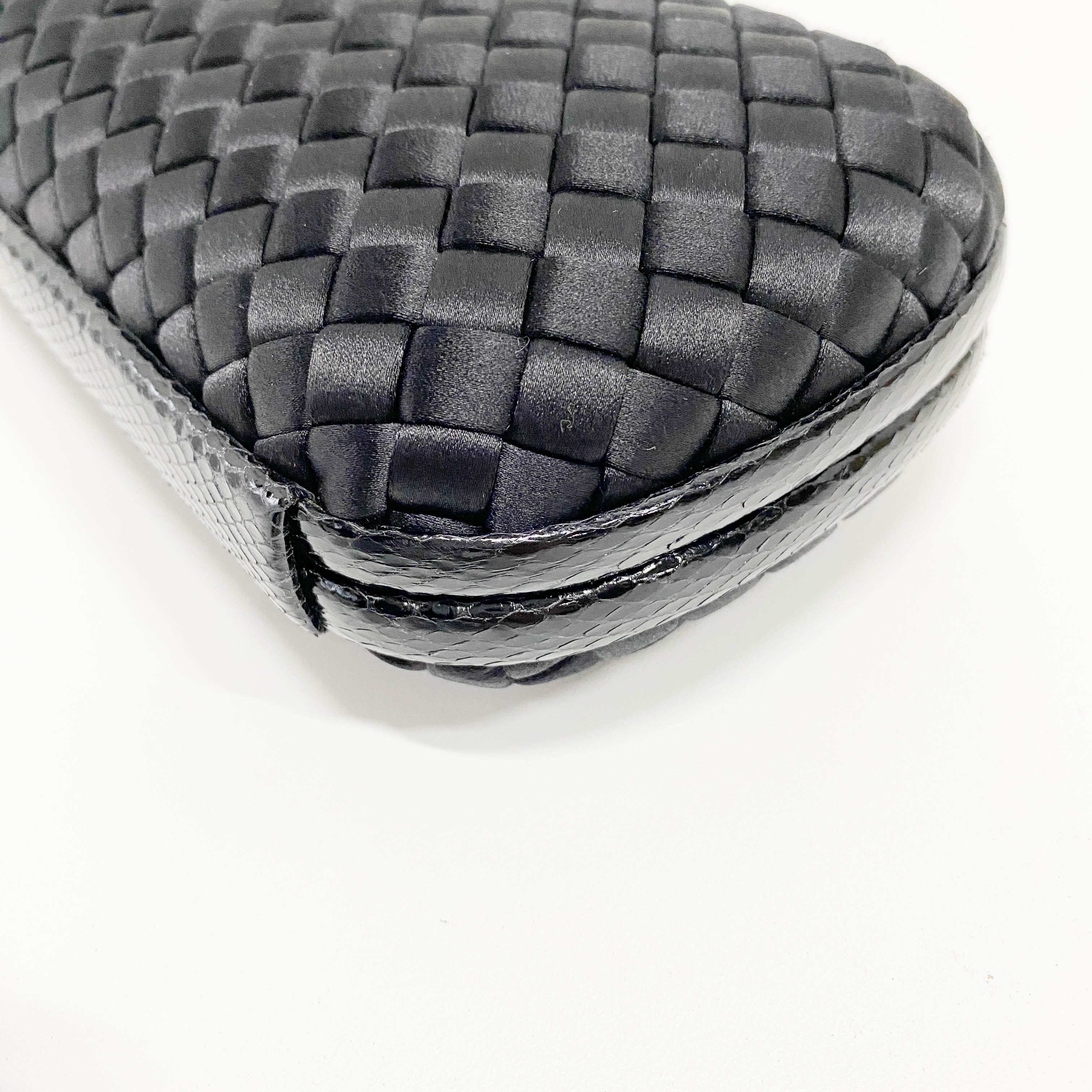 Intrecciato Knot Satin Clutch